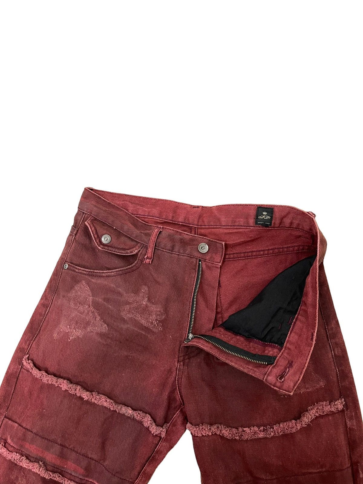Japanese Brand Hagi Jeans Semantic Design Biker Cropp Regular Straight 8🟦0 Size US 33 - 9 Thumbnail