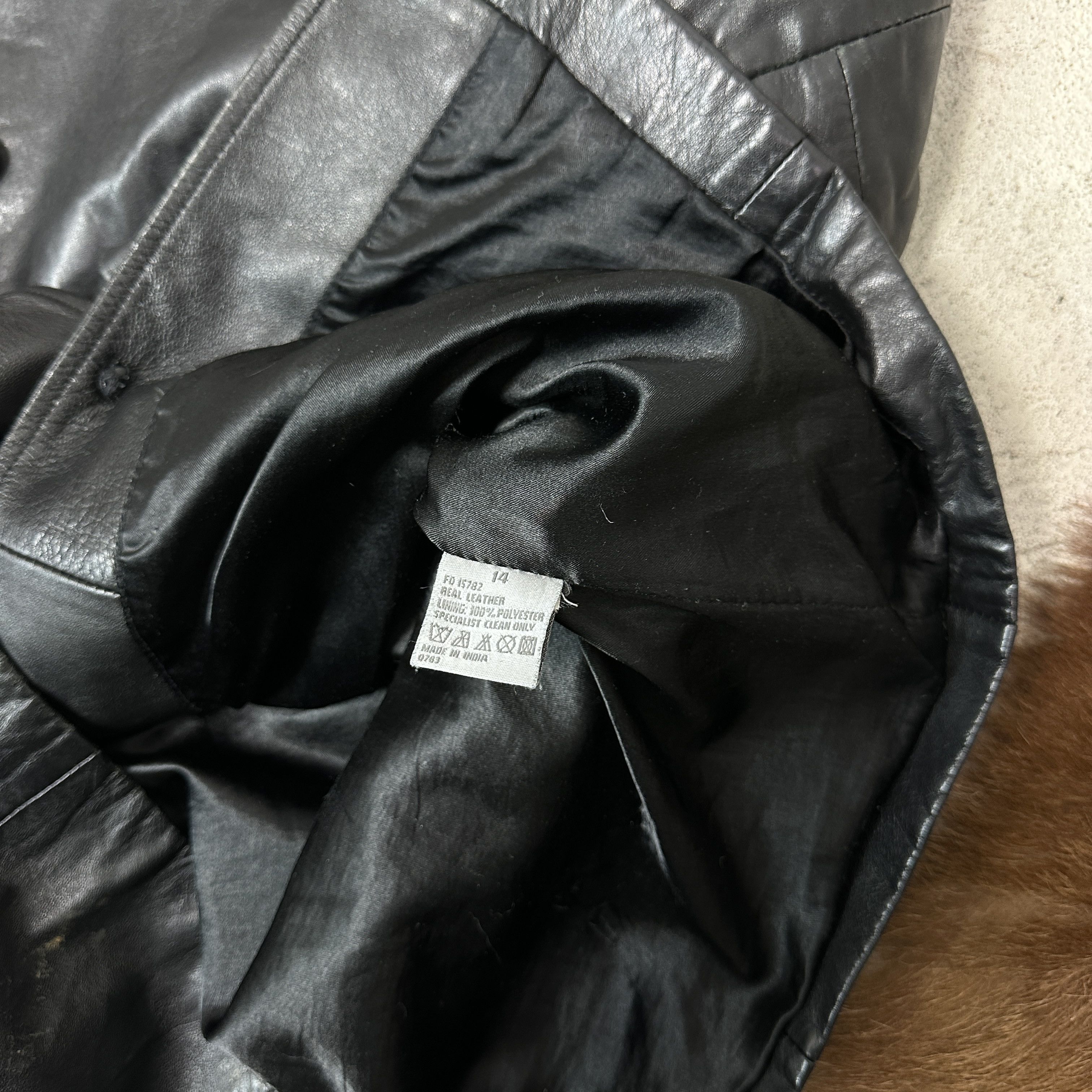 Vintage Vintage Leather Grunge Biker Buttoned Matrix Coat 90s Size M / US 6-8 / IT 42-44 - 7 Thumbnail
