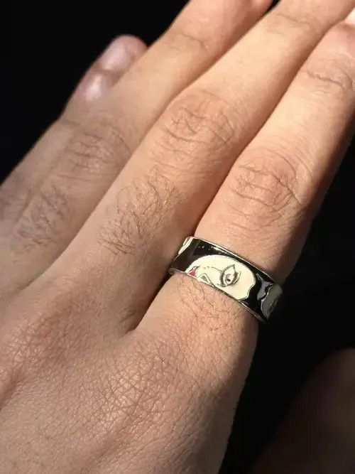 Japanese Brand × Jewelry × Vintage RARE 925 Sterling Silver White Faces CZ Ring Size ONE SIZE - 2 Thumbnail