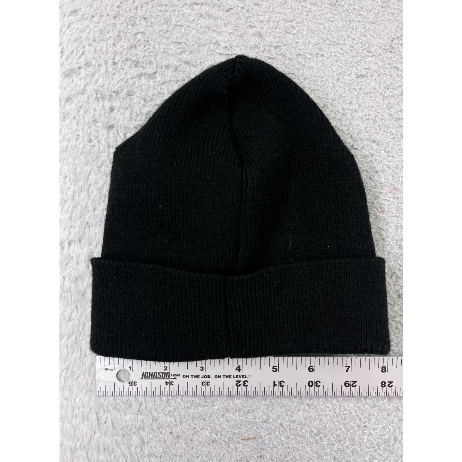 Vintage Pyramid Beanie Toque Adult One Size Black Knit Acrylic Made Italy Size ONE SIZE - 3 Thumbnail