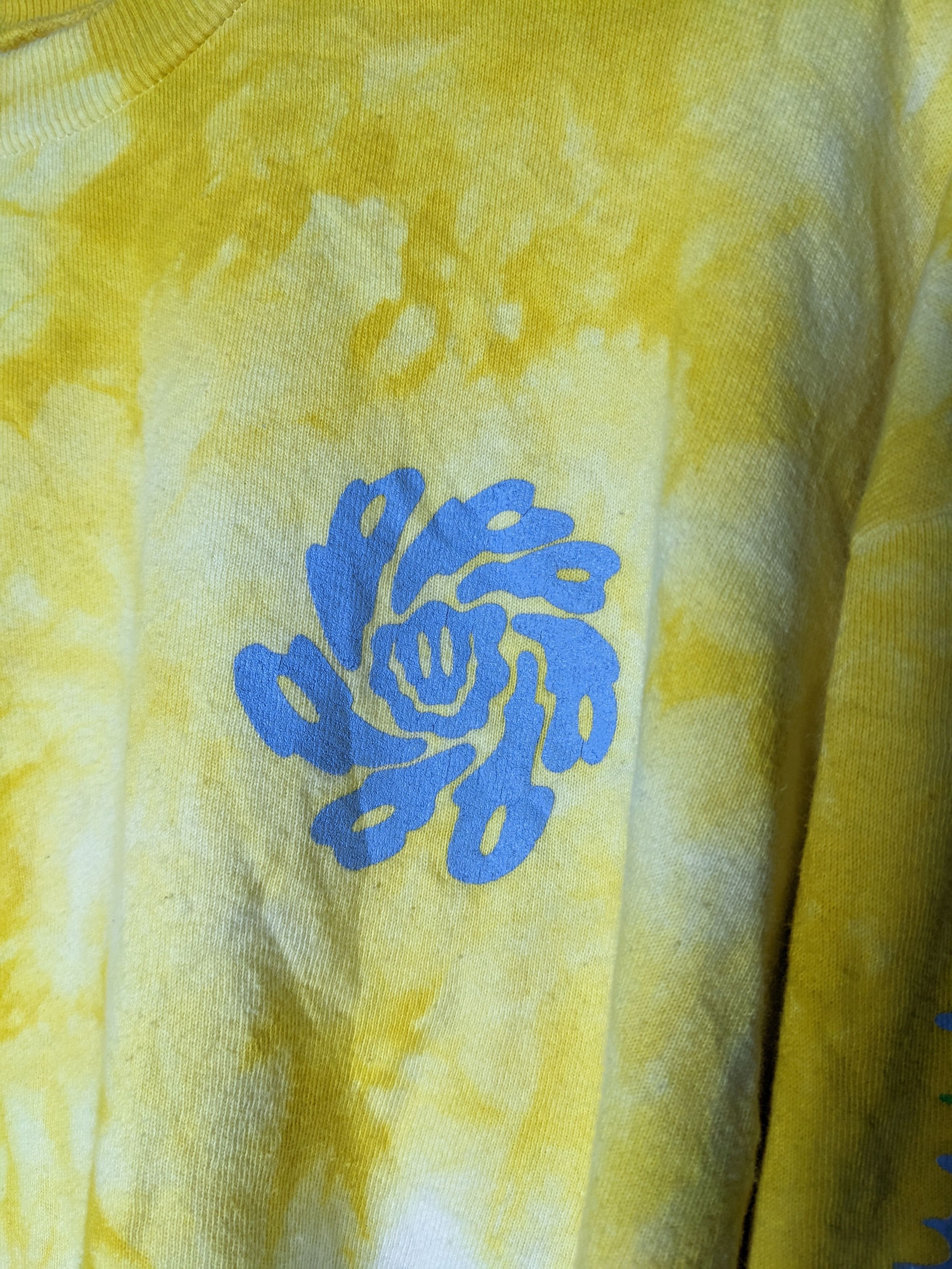 Flatbush Zombies Flatbush Zombies Yellow Tie dye Pullover Sweatshirt Size US M / EU 48-50 / 2 - 7 Thumbnail