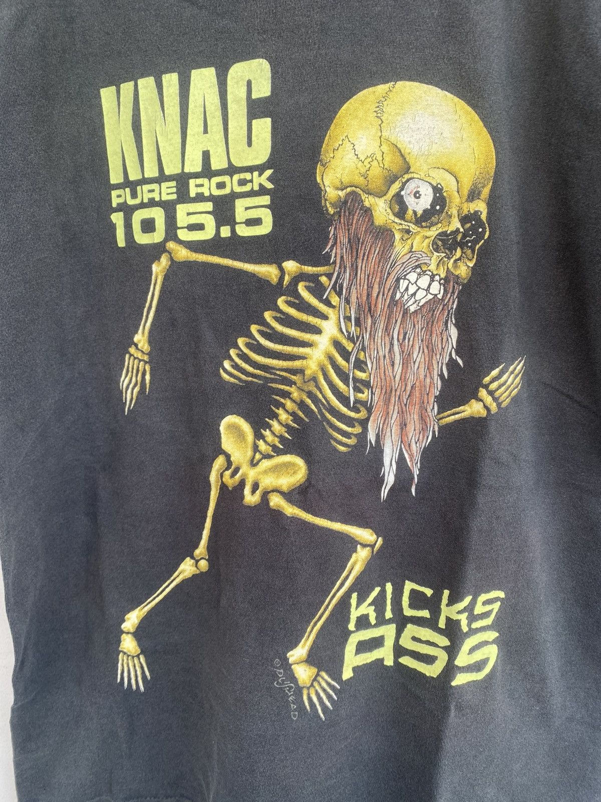 Vintage Vintage 90’s Pushead KNAC Radio T-Shirt Size US L / EU 52-54 / 3 - 2 Thumbnail