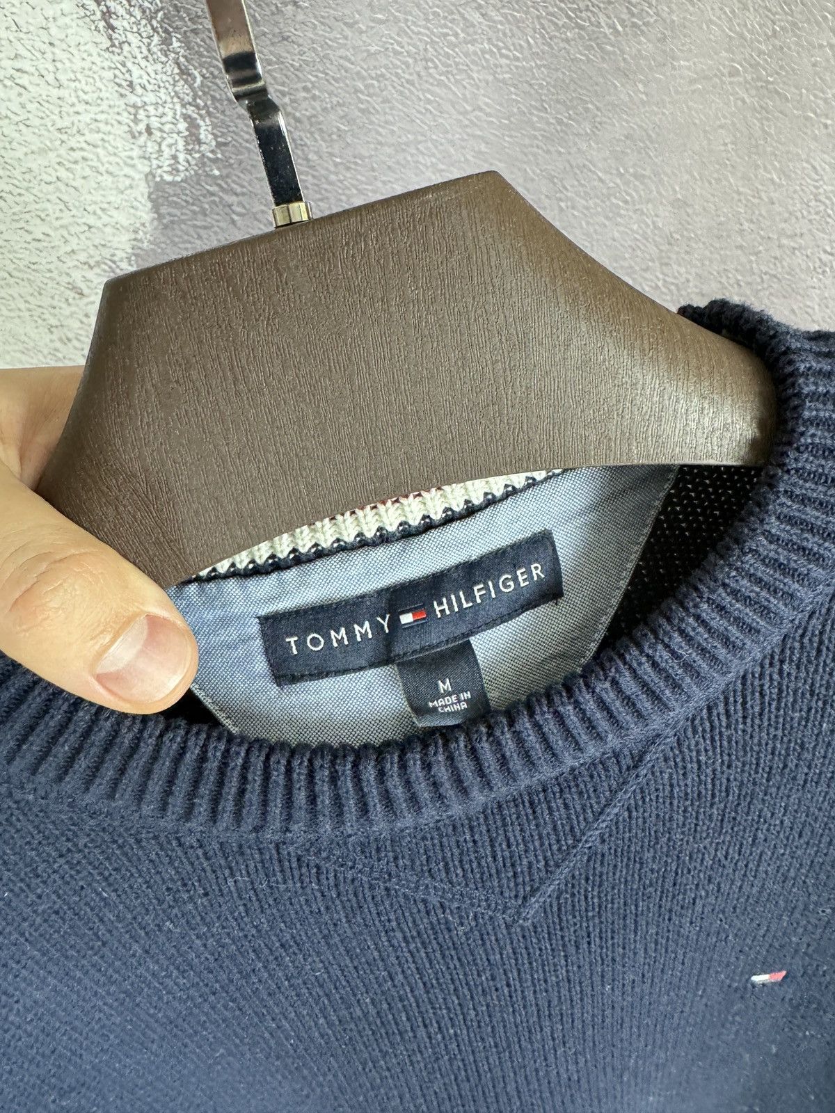 Tommy Hilfiger Tommy Hilfiger vintage blue knitted cotton sweatshirt Size US M / EU 48-50 / 2 - 6 Thumbnail