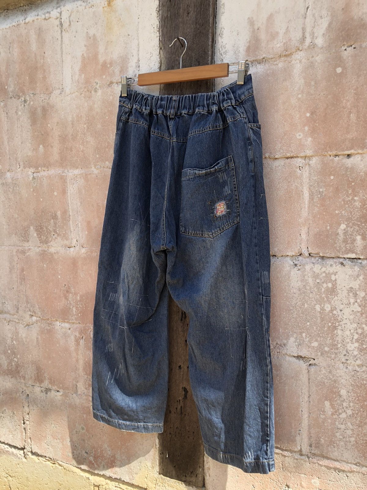 Jean Cawaii Baggy Jeans Patchwork Destress Size US 29 - 6 Thumbnail
