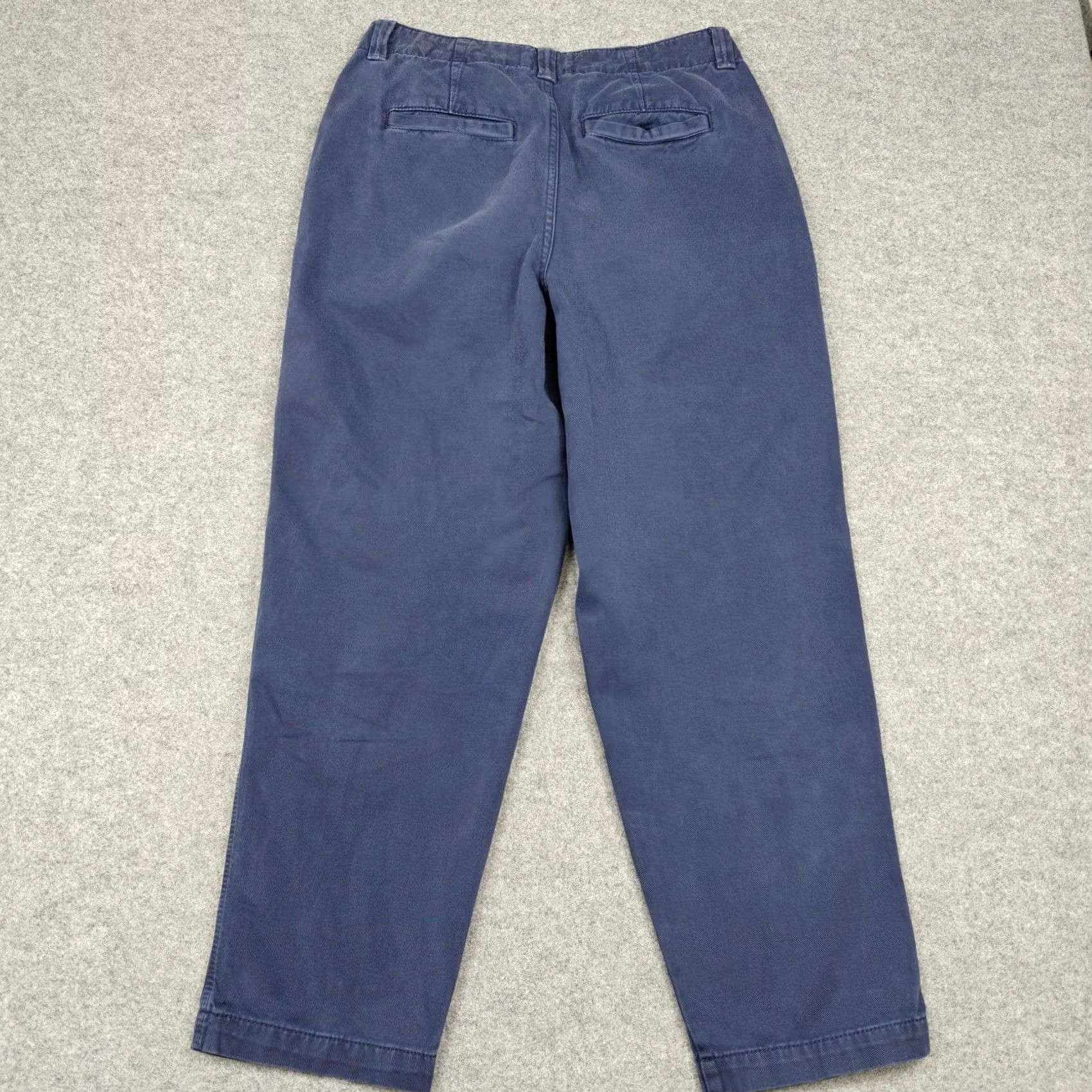 Boden Boden Pants Womens 8L Blue Twill Chino Pleated Casual Cotton Straight Leg Pants Size 30" / US 8 / IT 44 - 6 Thumbnail