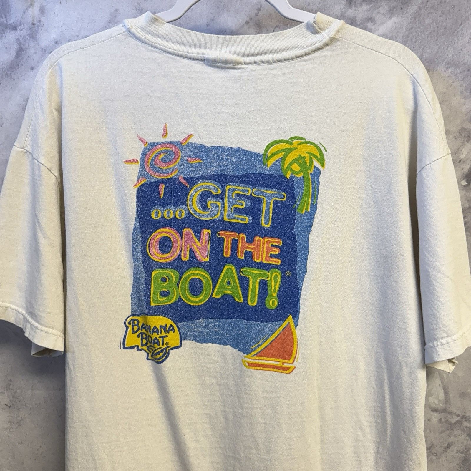 Vintage Vintage Banana Boat Sun Screen T Shirt Mens XL Size US XL / EU 56 / 4 - 1 Thumbnail