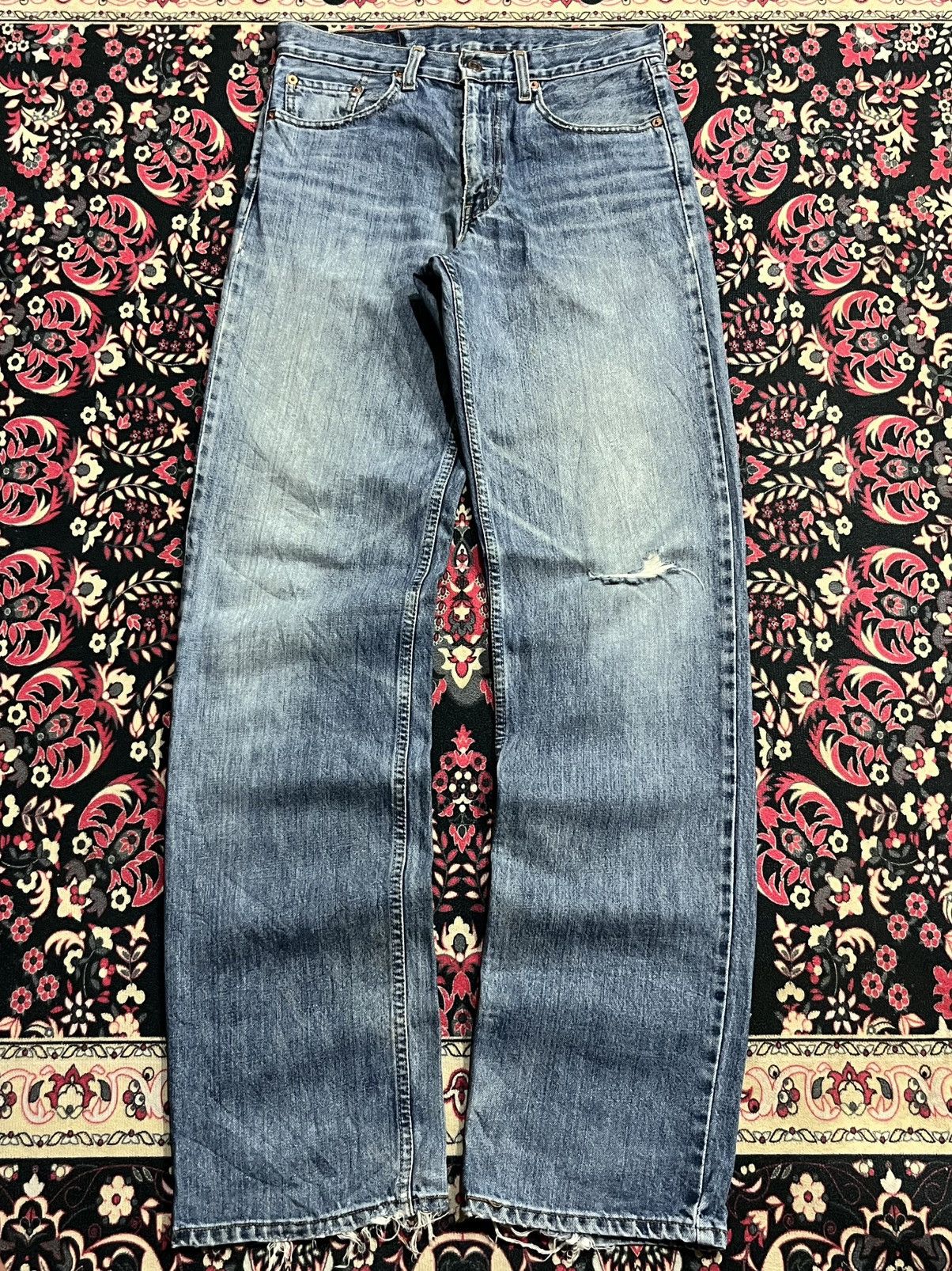 Levi's Vintage Levi’s 508 Blue Washed Distressed Frayed Leg Jeans Size US 30 / EU 46 - 1 Thumbnail