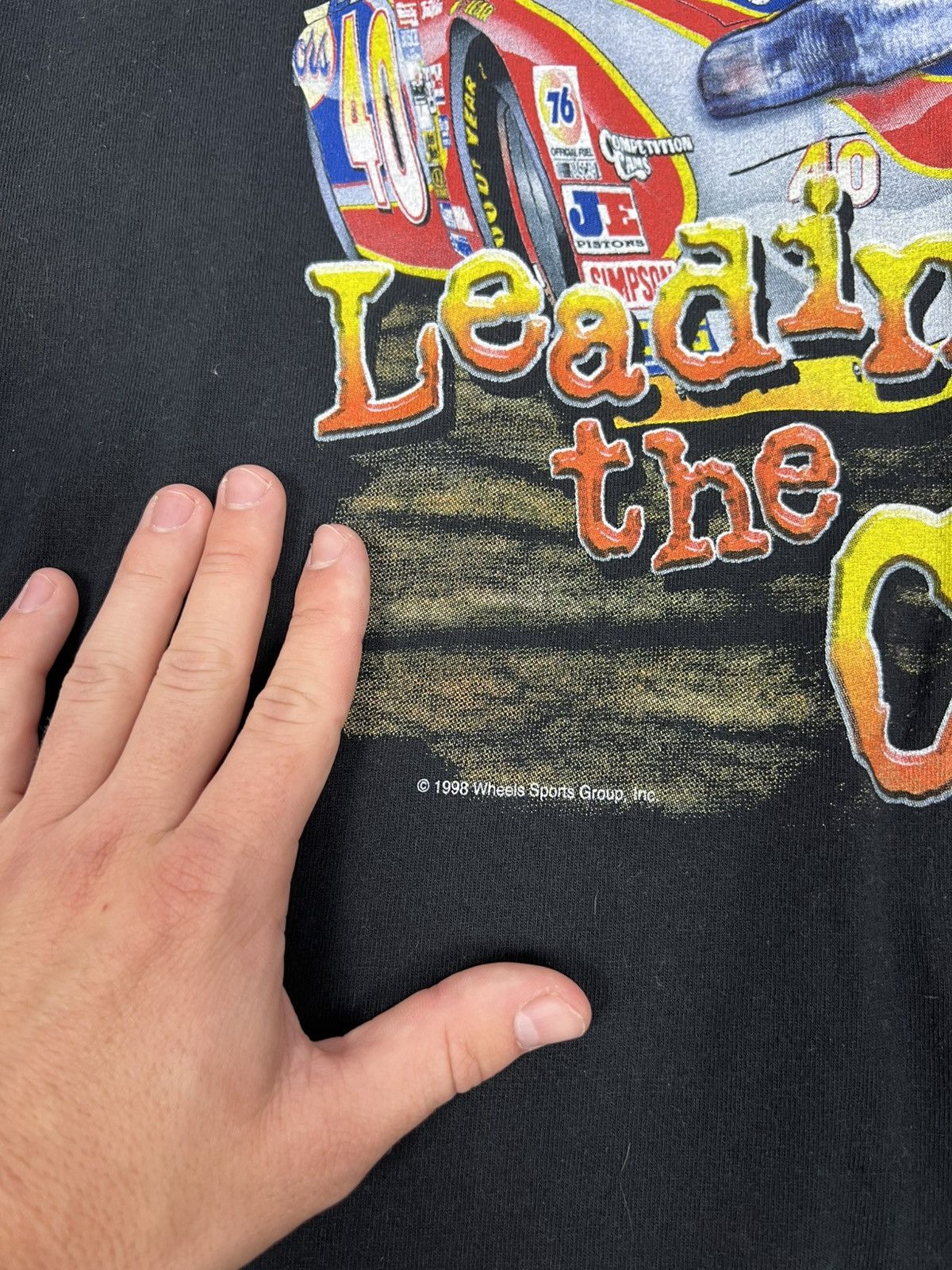 Fruit Of The Loom Vintage 1998 NASCAR Sterling Marlin T-shirt 90s Tee Size US XL / EU 56 / 4 - 8 Thumbnail