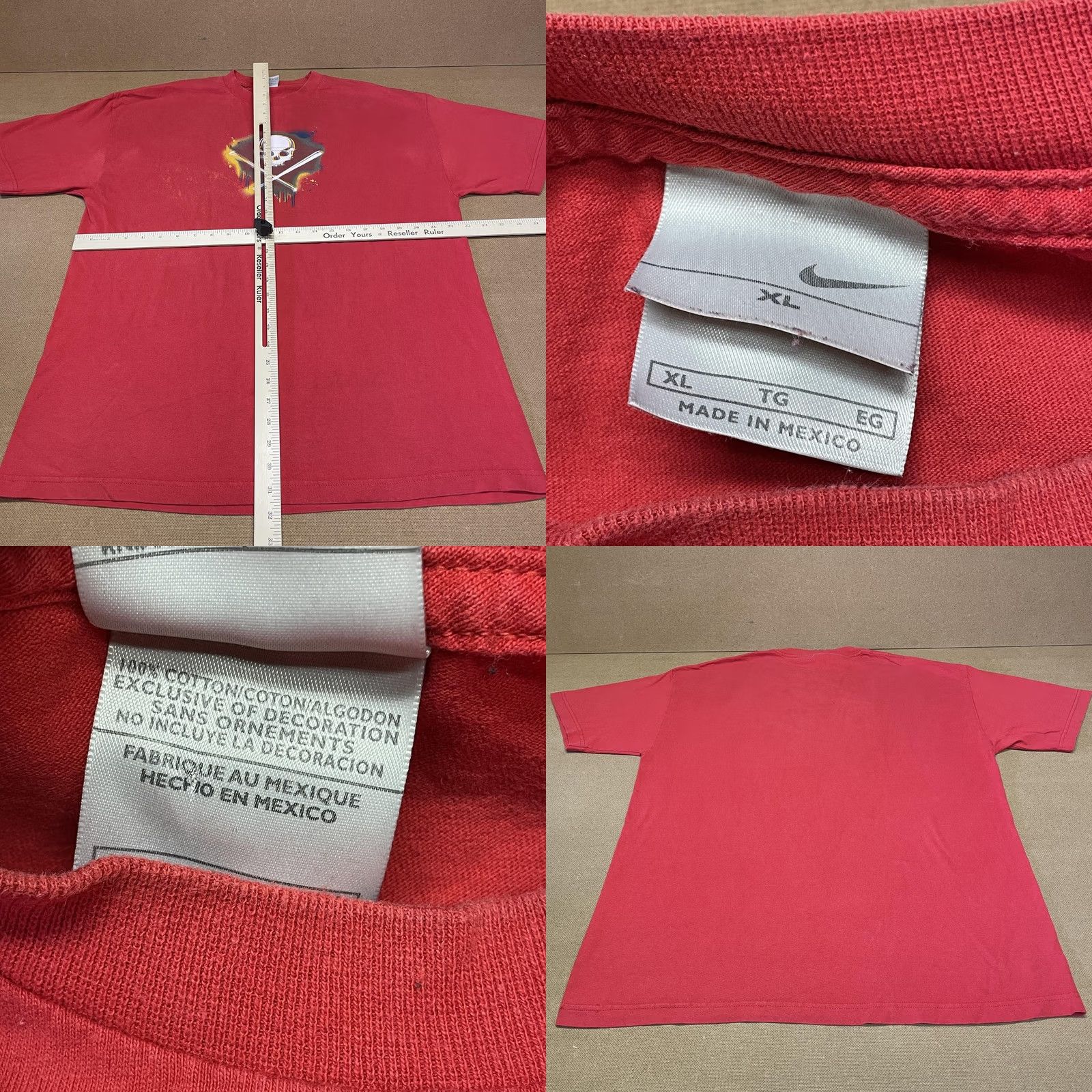 Nike Nike Shirt Mens XL Red Skull Crossbones Baseball Bats Graphic Athletic Tee Size US XL / EU 56 / 4 - 9 Thumbnail