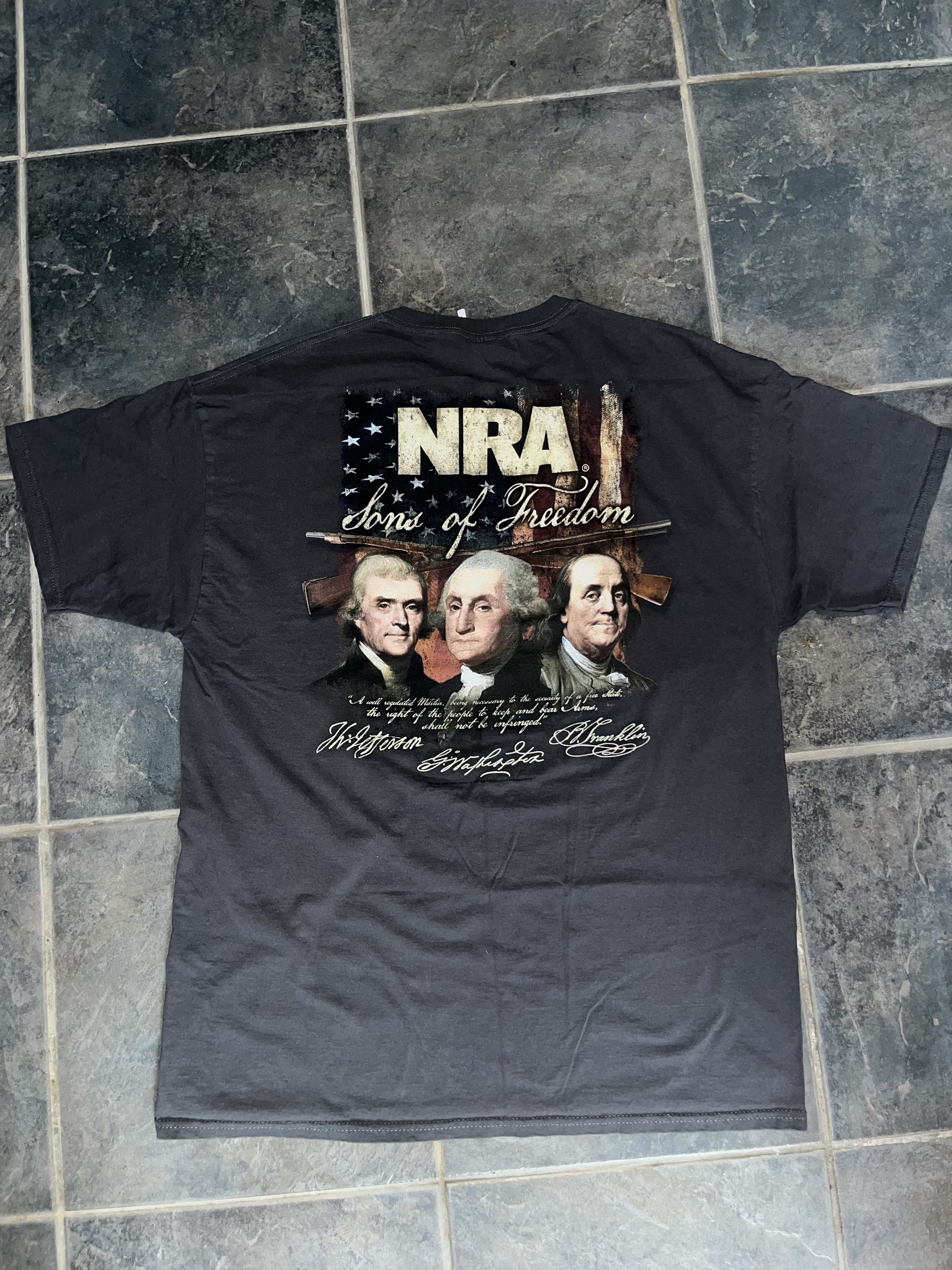Vintage NRA "Sons of Freedom" T-shirt Size US L / EU 52-54 / 3 - 1 Thumbnail