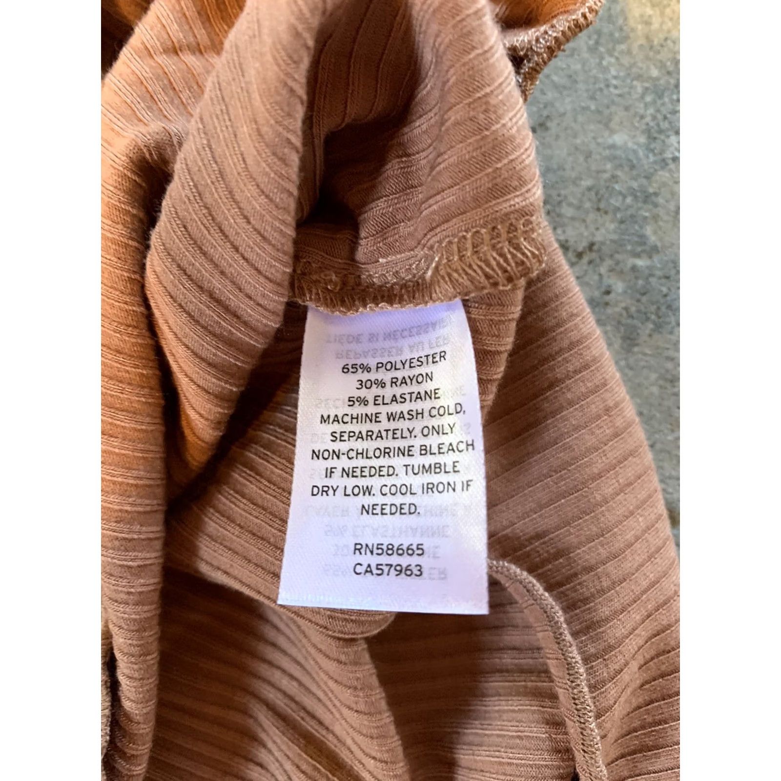 Vintage BP Tie Front Lettuce Edge Mini Dress - Tan Mocha L Size - Casual Office Siren Size L / US 10 / IT 46 - 6 Thumbnail