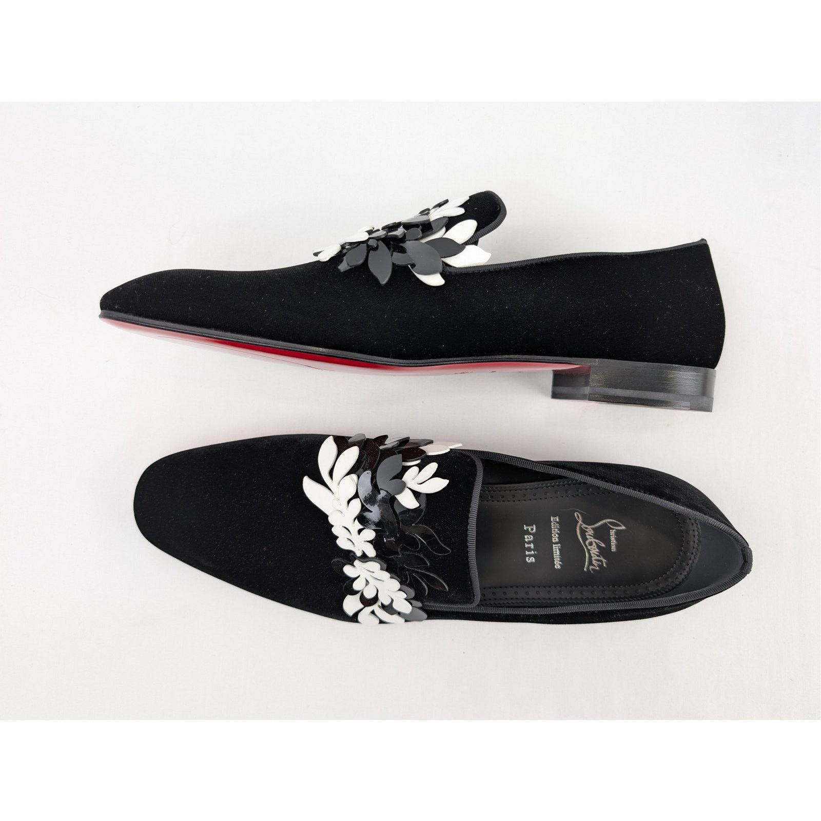 Christian Louboutin o1rshd1 Dandelion Petunia Flat Loafers Shoe Boots in Black Size US 11 / EU 44 - 1 Thumbnail