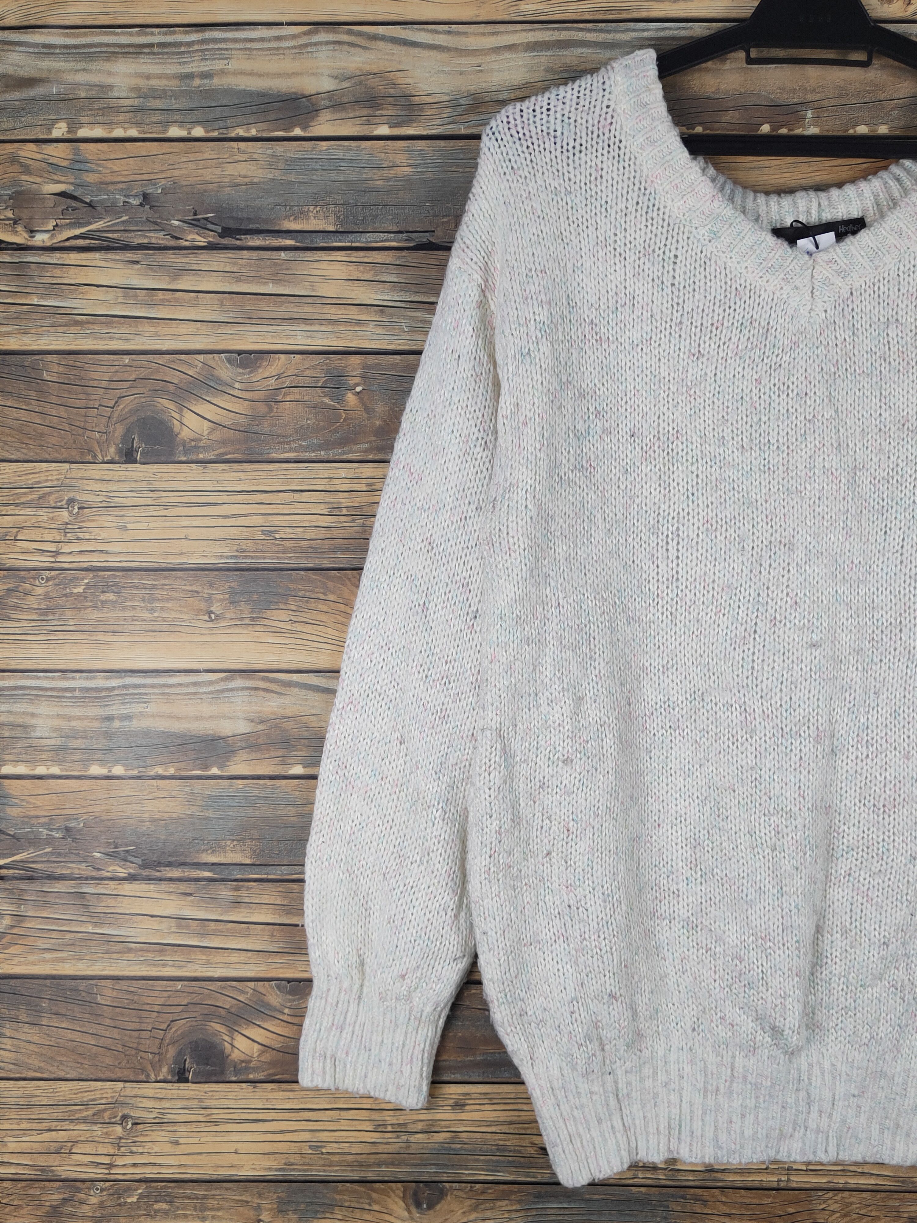 Japanese Brand × Vintage Heather Ivory Knitwear vintage plain Sweatshirts #W1524 Size US M / EU 48-50 / 2 - 3 Thumbnail