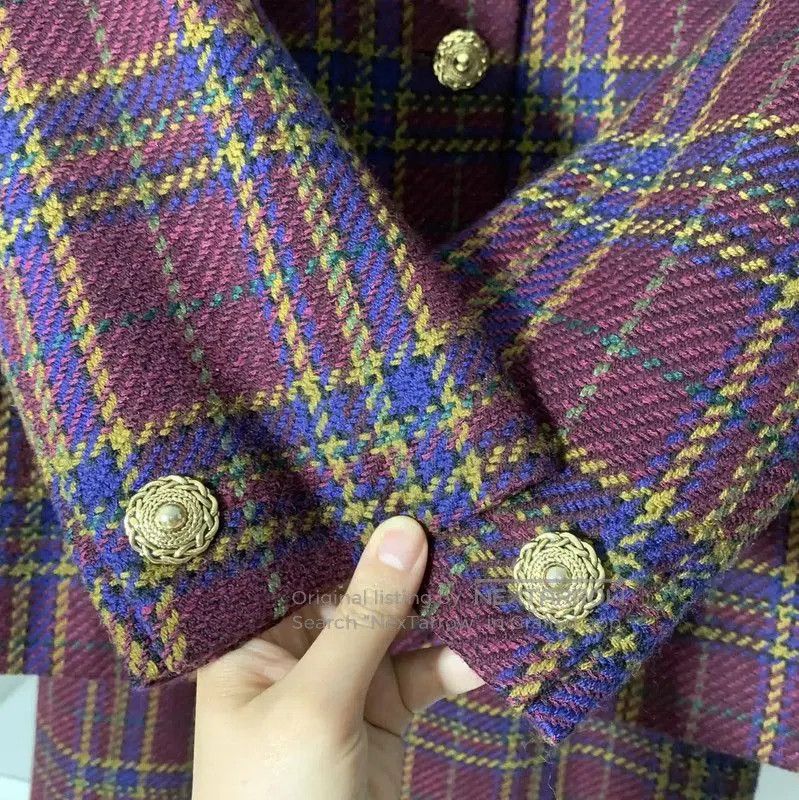 Burberry Burberry Women's Multi-Colored Wool Dress. Size M / US 6-8 / IT 42-44 - 3 Thumbnail