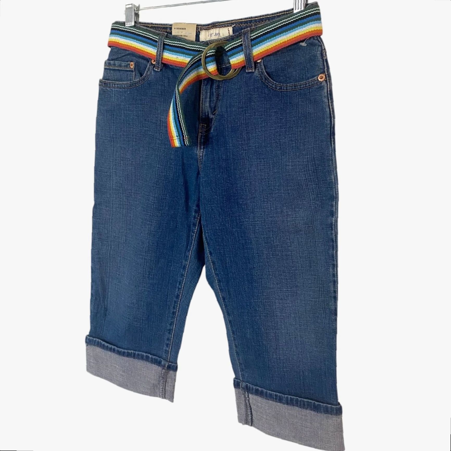 Levi's VINTAGE Levi's 515 Belted Capri Denim Jeans Women's Size 4P Mid-Rise Cuffed New Size 27" / US 4 / IT 40 - 2 Thumbnail