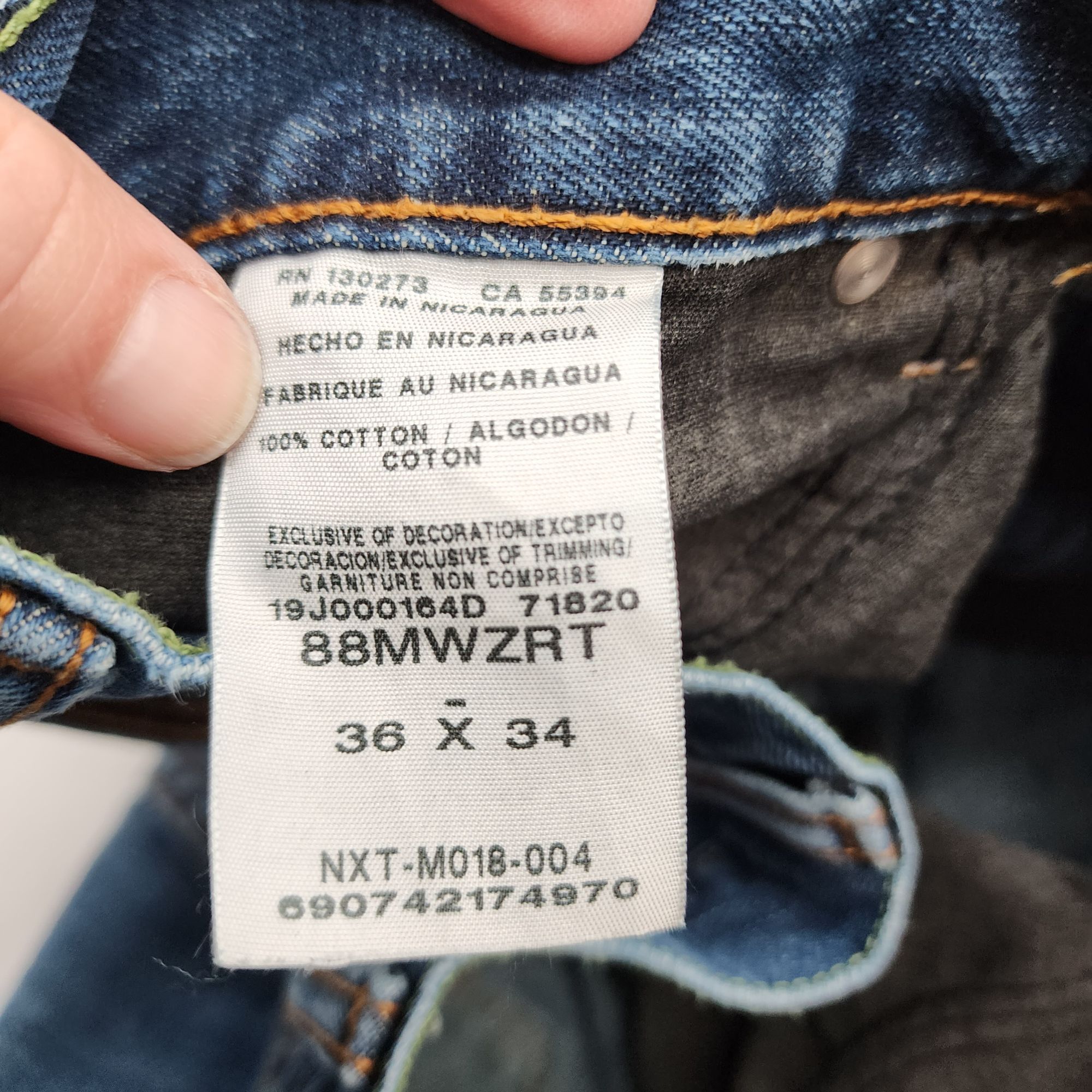 Wrangler Wrangler Men’s 36 x 34 Retro Slim Fit Straight Leg Jean STYL Size US 36 / EU 52 - 5 Thumbnail