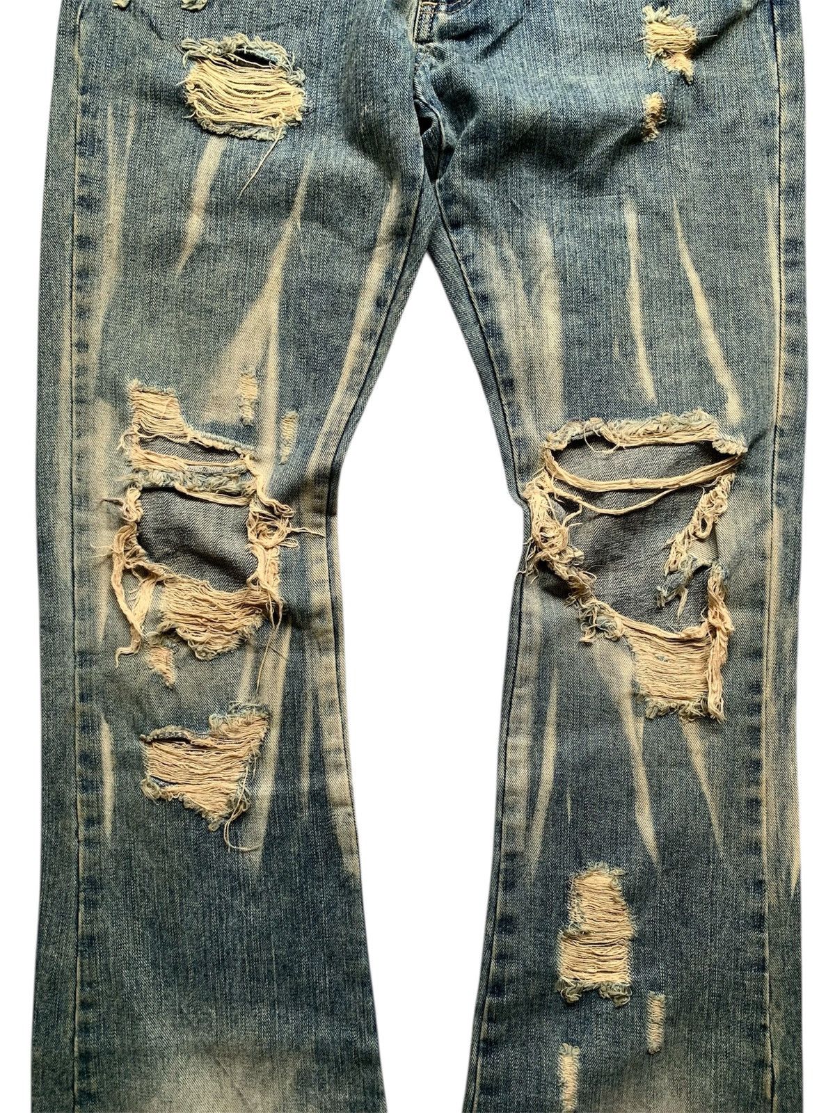 Japanese Brand g-land edge ripped distressed flared y2k grunge style Size US 31 - 2 Thumbnail