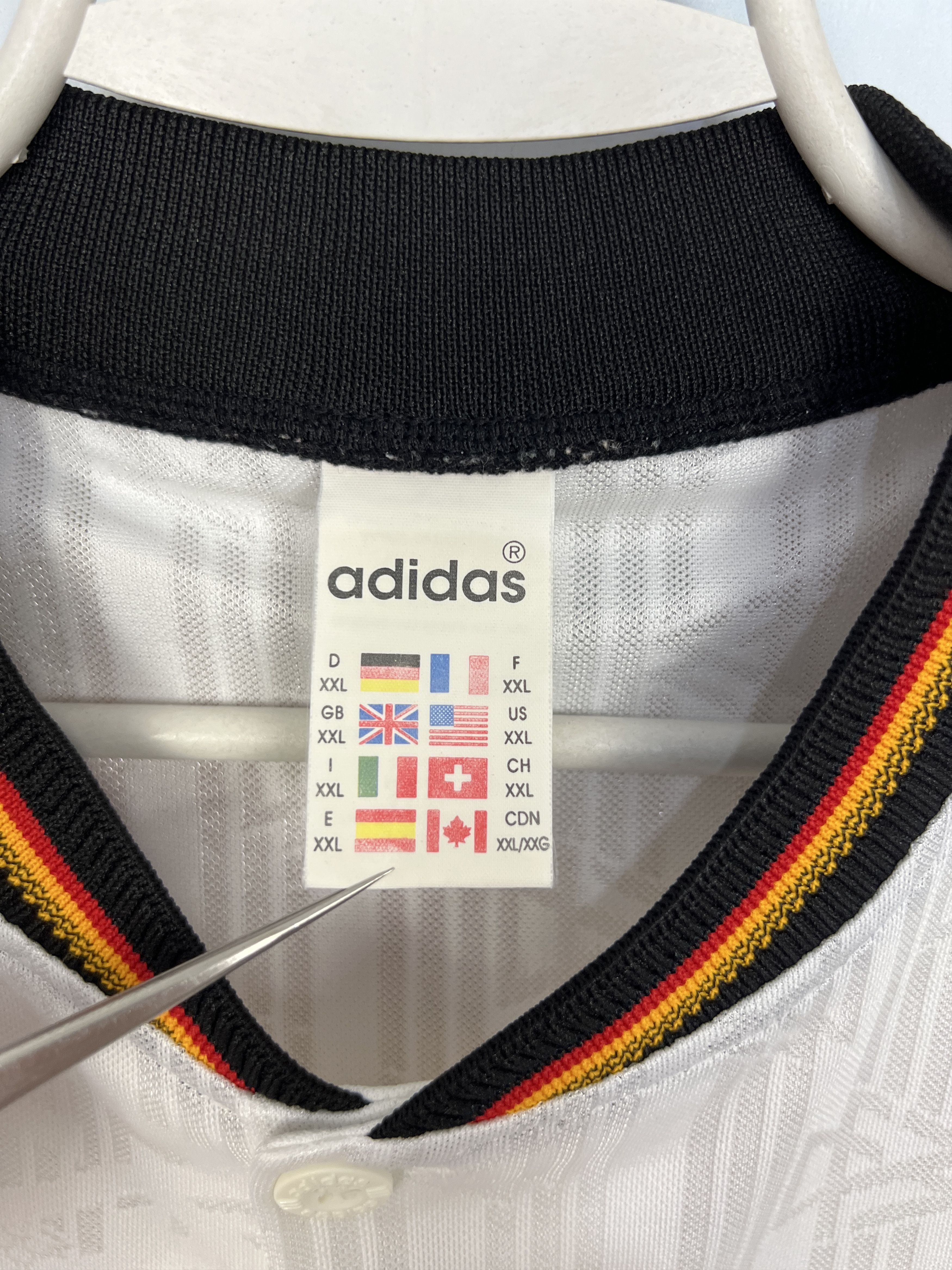 Adidas Germany Home football shirt 1996 Soccer Adidas Jersey Size US XXL / EU 58 / 5 - 8 Thumbnail