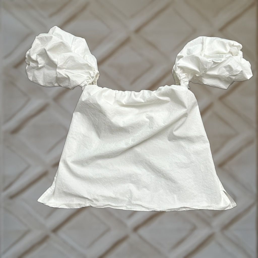 AQUA Aqua Off Shoulder Balloon Sleeve Blouse Womens XS White Casual Beach Outdoor Size XS / US 0-2 / IT 36-38 - 1 Thumbnail