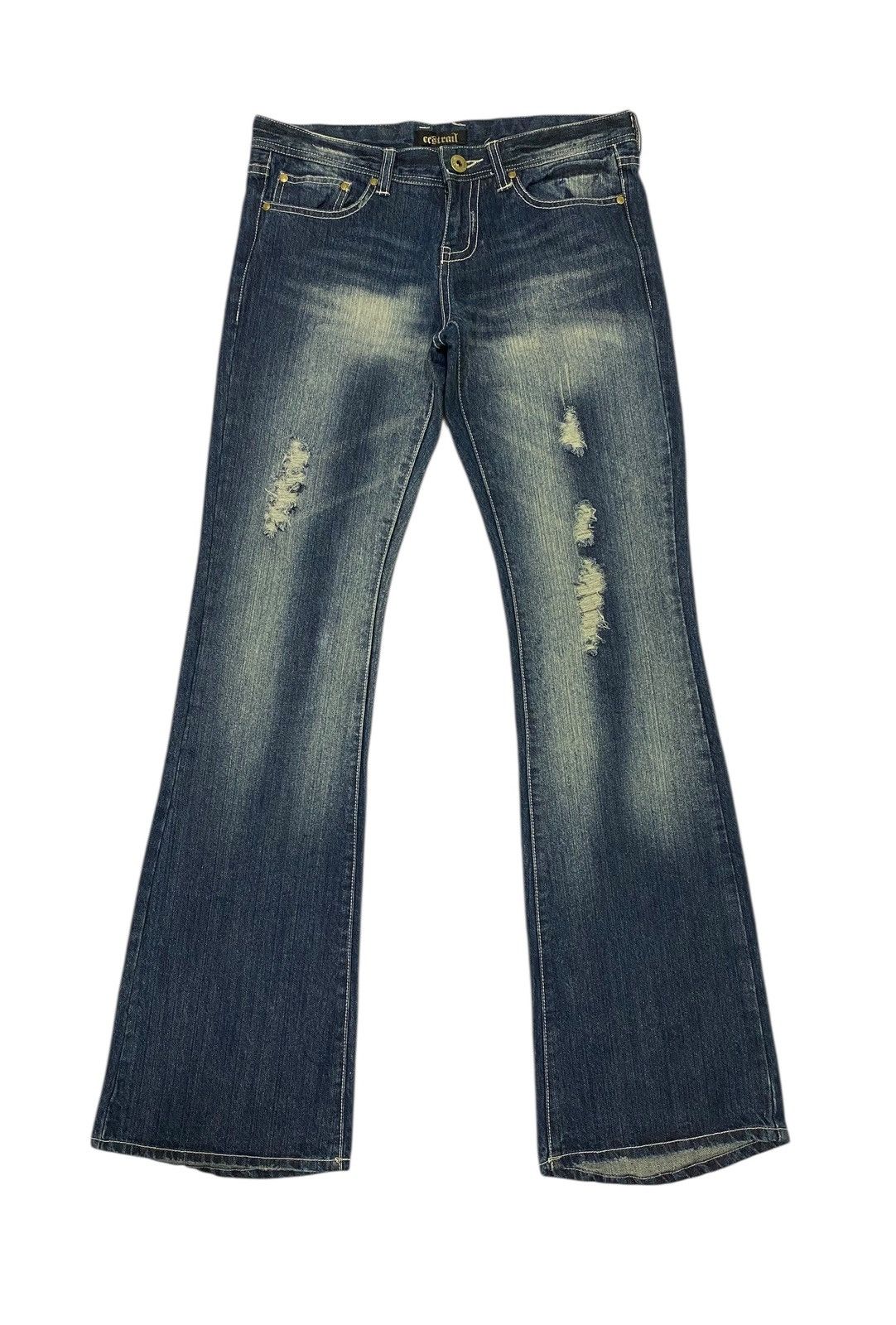 Tornado Mart Japanese brand X ecstrail flare jeans Size US 32 / EU 48 - 2 Thumbnail
