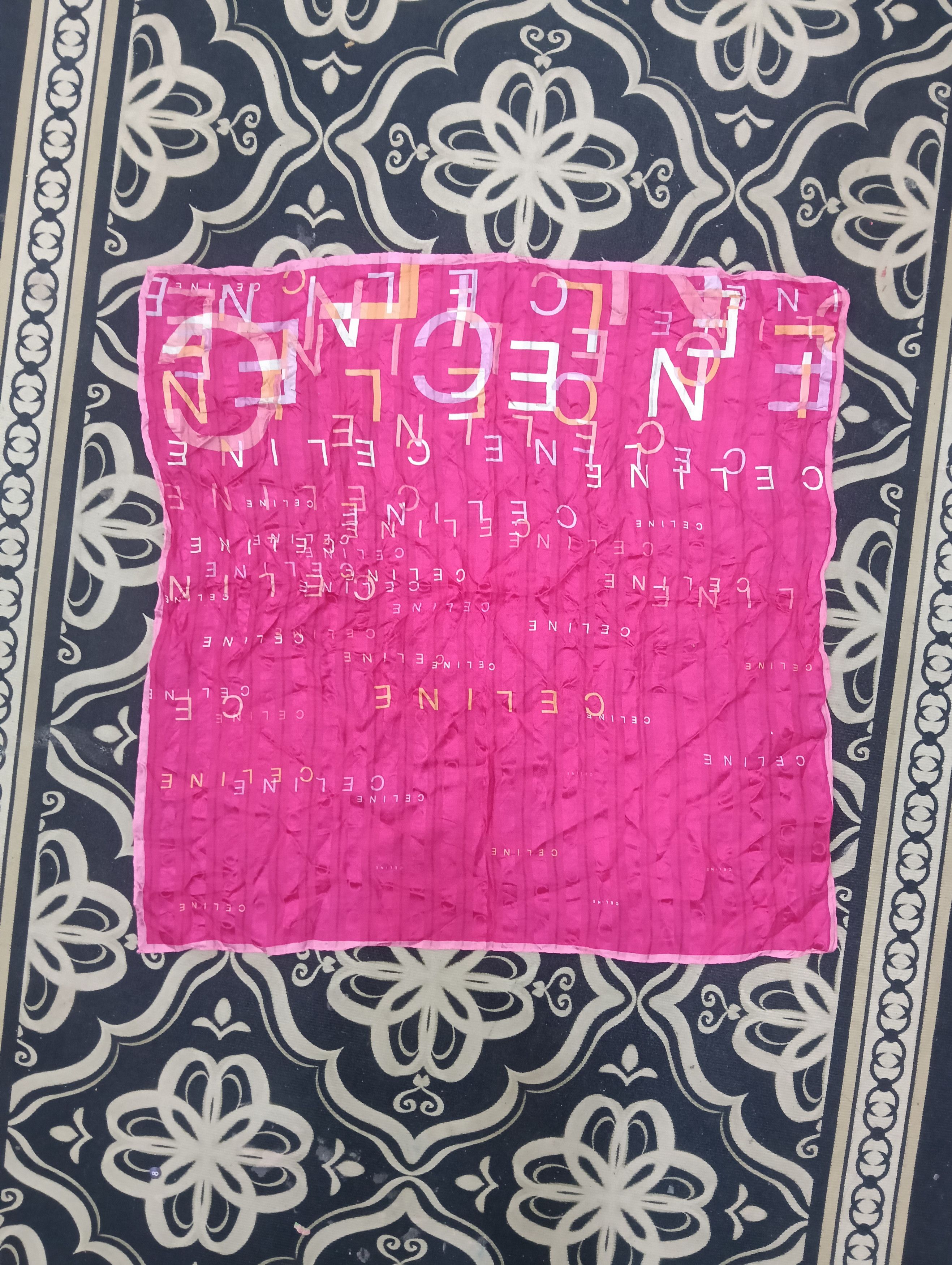 Celine Celine Pink Scarf Size ONE SIZE - 3 Thumbnail