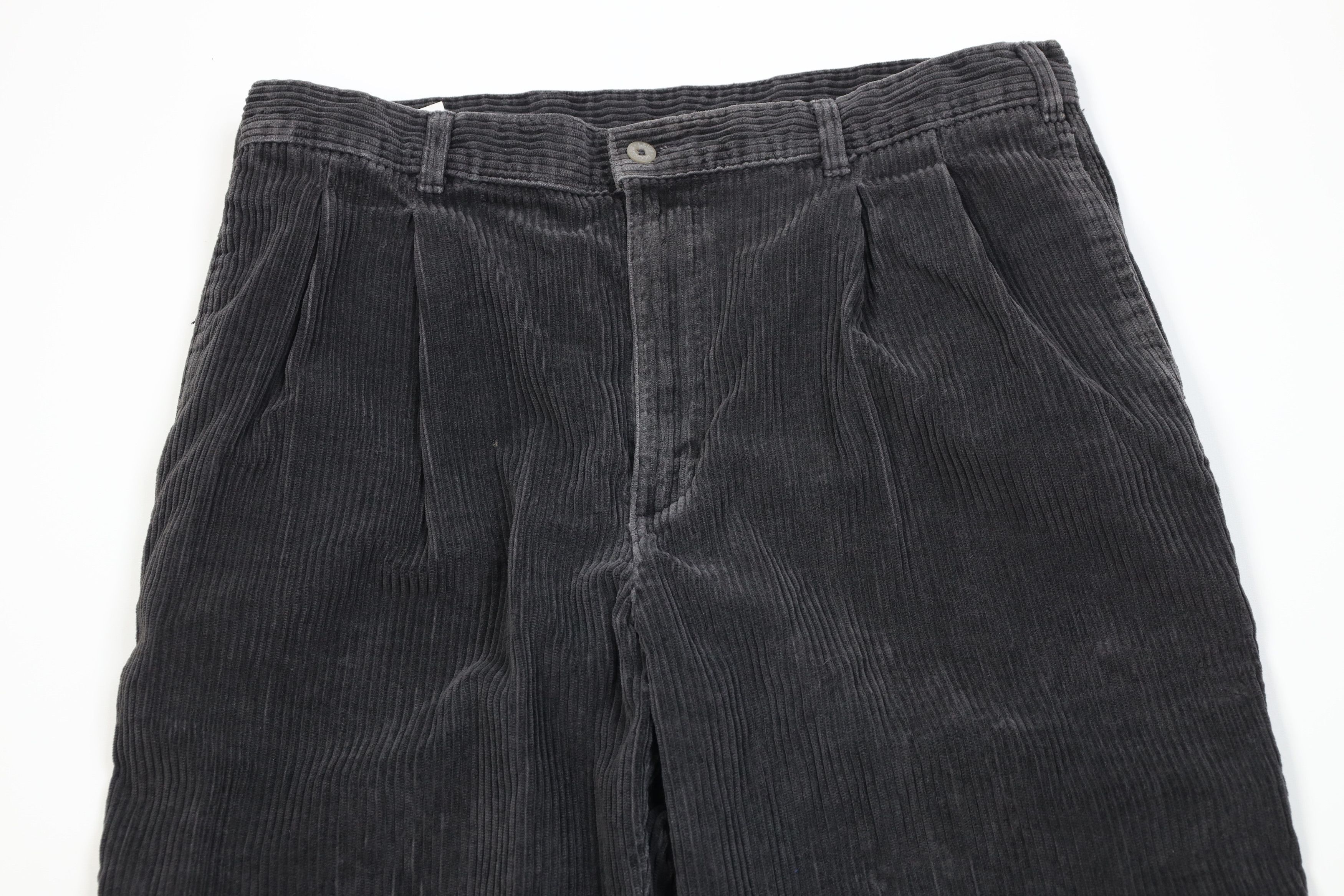 Vintage Vintage 90s Streetwear Cuffed Straight Leg Corduroy Pants Size US 36 / EU 52 - 2 Thumbnail