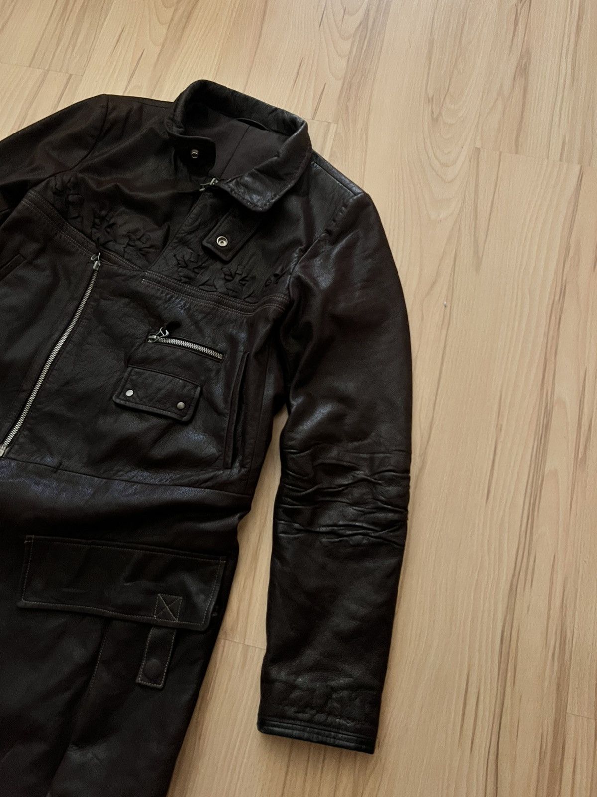 Marithe + Francois Girbaud RARE Marithe Francois Girbaud Leather Trench Coat Jacket Size M / US 6-8 / IT 42-44 - 4 Thumbnail