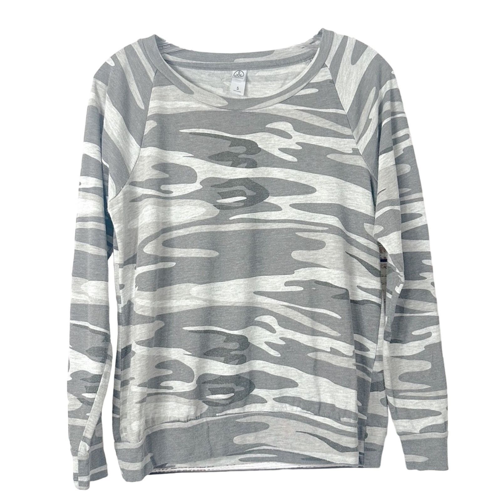 Alternative Apparel Alternative Grey Camo Pullover Top, EUC, Small, MSRP $69 Size S / US 4 / IT 40 - 5 Thumbnail