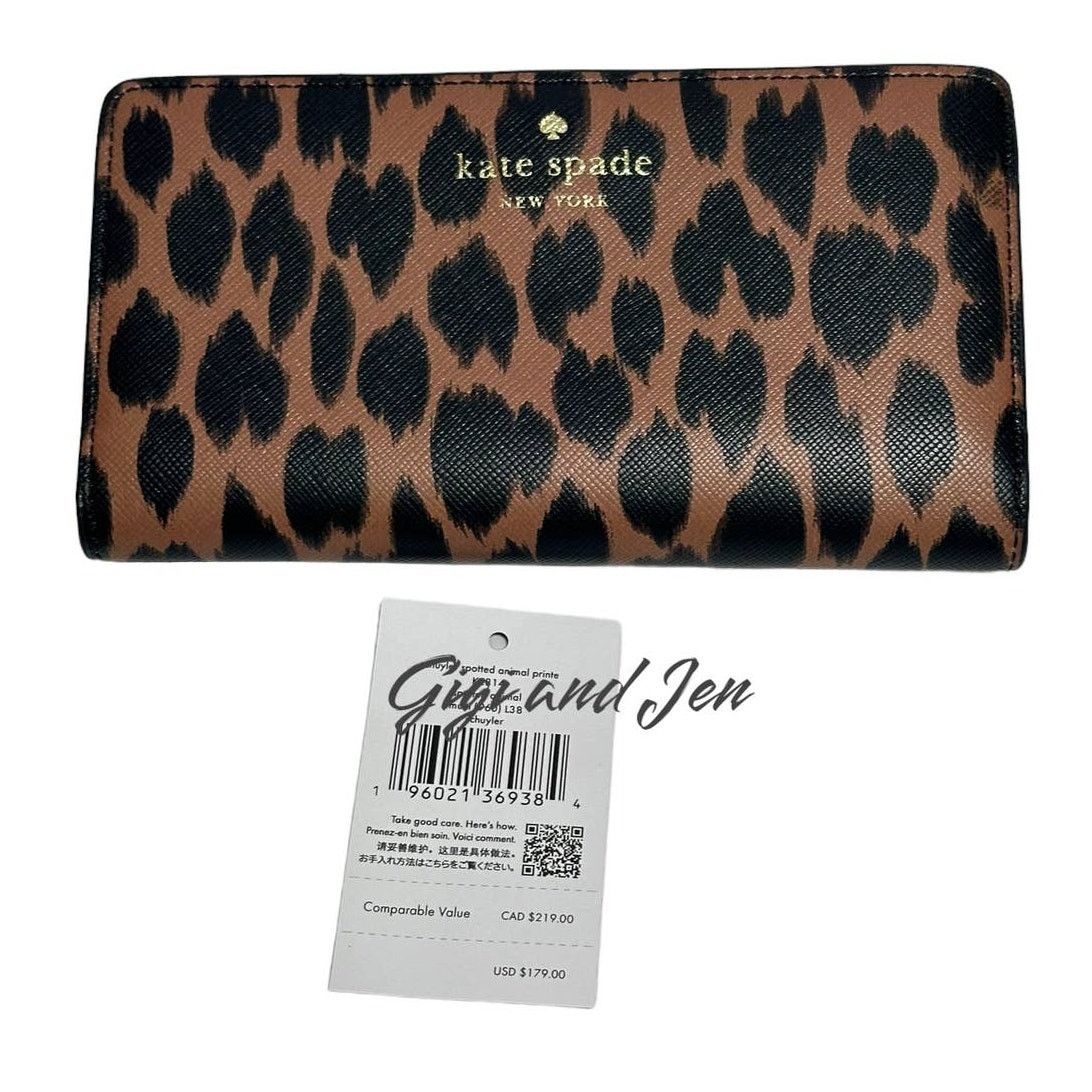 Kate Spade Kate Spade Schuyler Animal Leopard Print Slim Bifold Wallet Size ONE SIZE - 7 Thumbnail