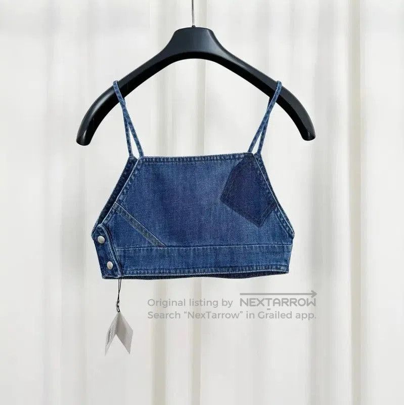 Loewe Loewe Summer Denim Blue Logo Cropped Top . Size S / US 4 / IT 40 - 2 Thumbnail