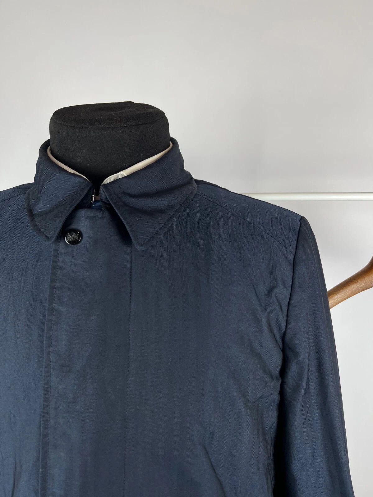 Boggi Boggi Milano Herringbone Classic Rain-Stop Coat Jacket Size US M / EU 48-50 / 2 - 2 Thumbnail