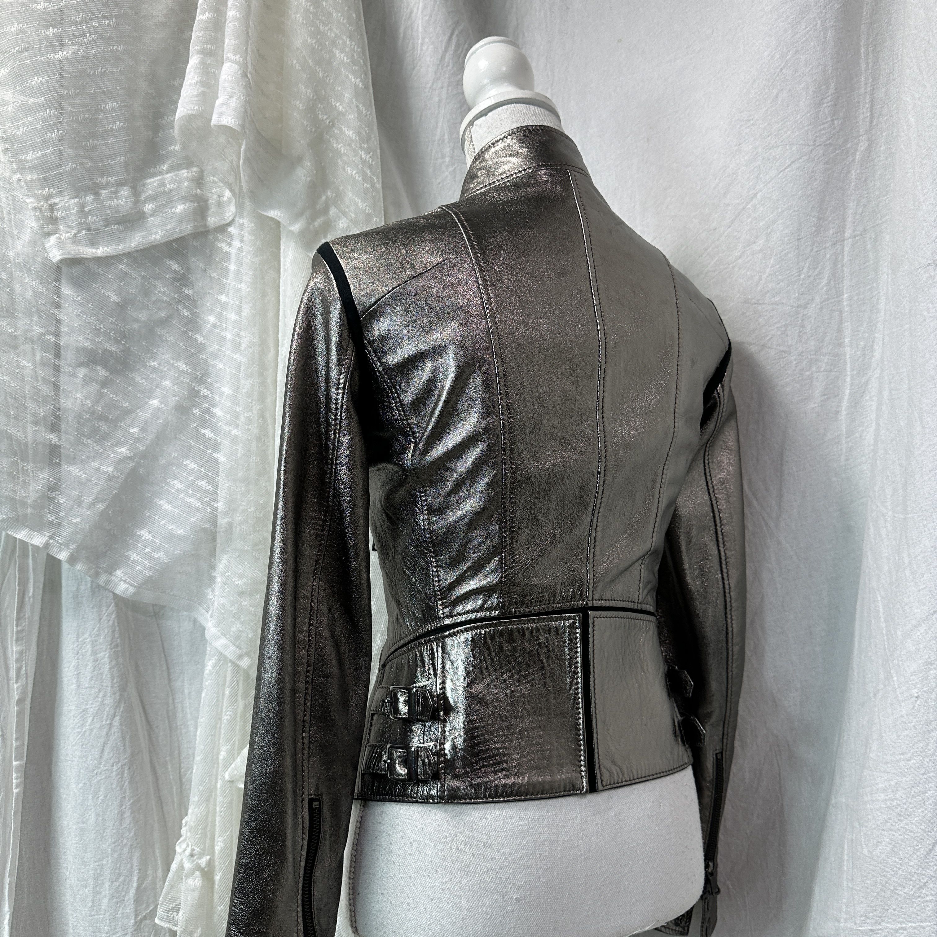 Dolce & Gabbana Vintage Leather Buckle Fitted Dolce&Gabbana Jacket 00s Size S / US 4 / IT 40 - 12 Thumbnail