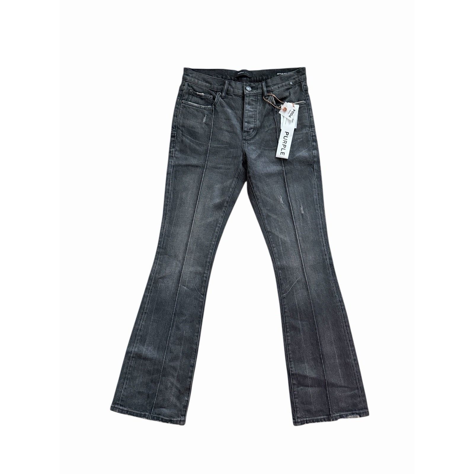 Purple Brand Jeans Men Flare Black P004 Size 29/32