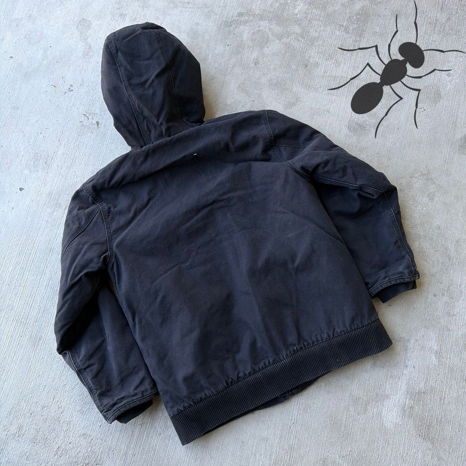 Carhartt × Vintage Carhartt YOUTH black hooded work wear jacket Size US XS / EU 42 / 0 - 6 Thumbnail