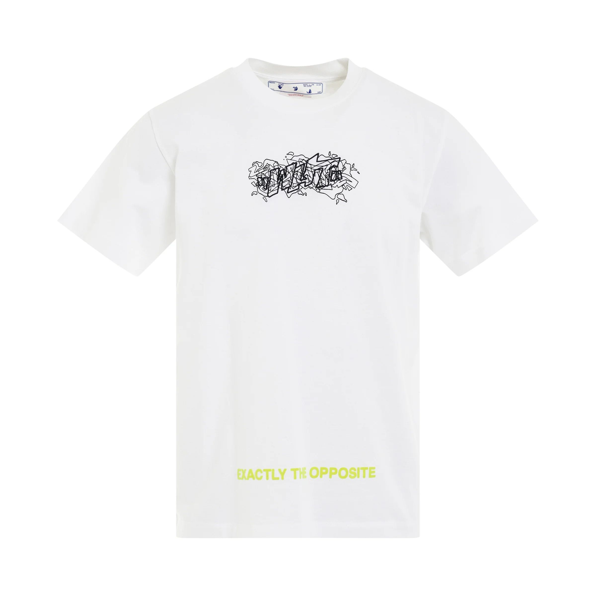 image of Off White O1Mle0424 Graffiti Layerz T-Shirt In White, Men's (Size Small)