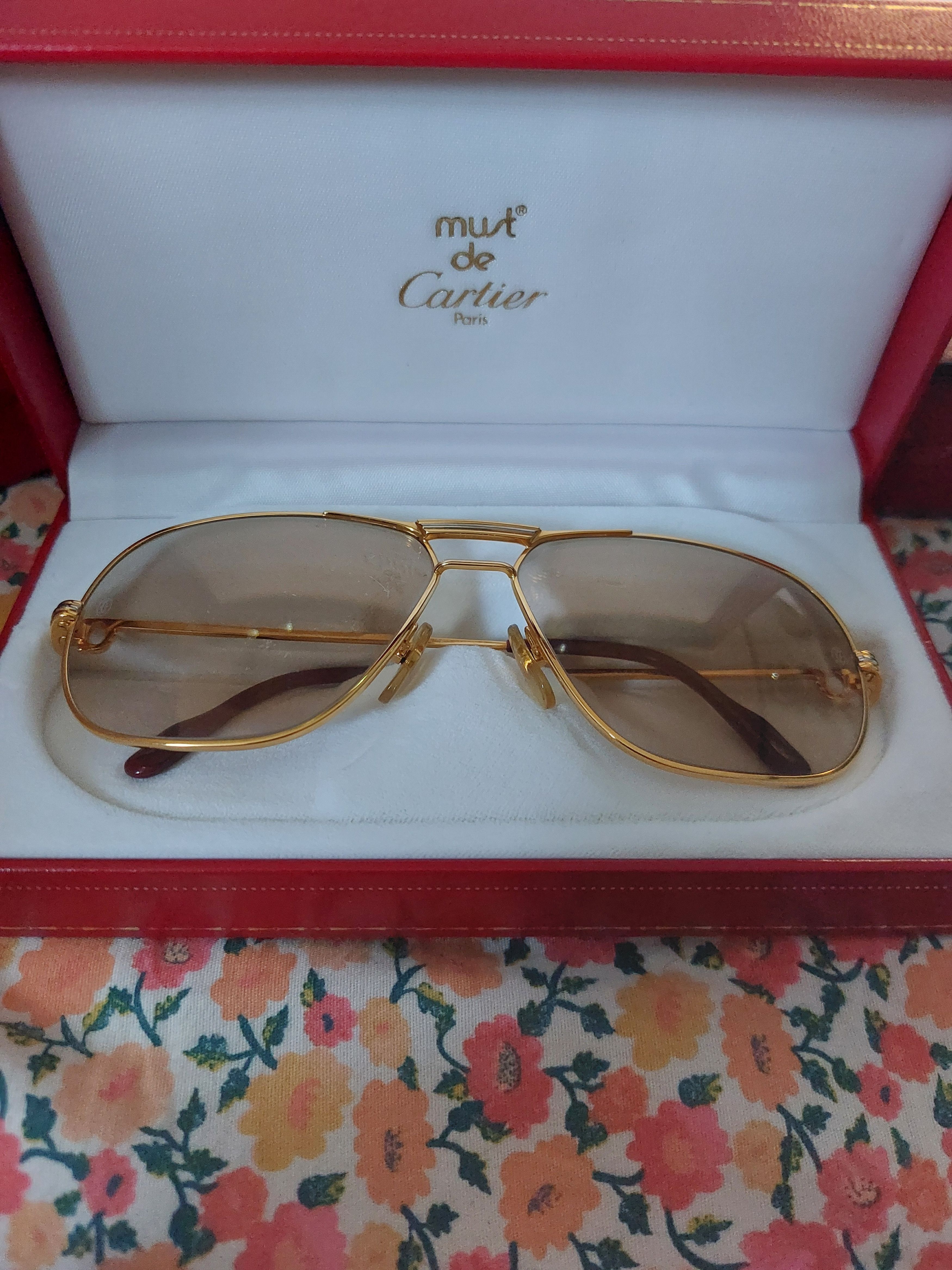 Cartier Vintage Cartier solid gold aviators Size ONE SIZE - 1 Thumbnail