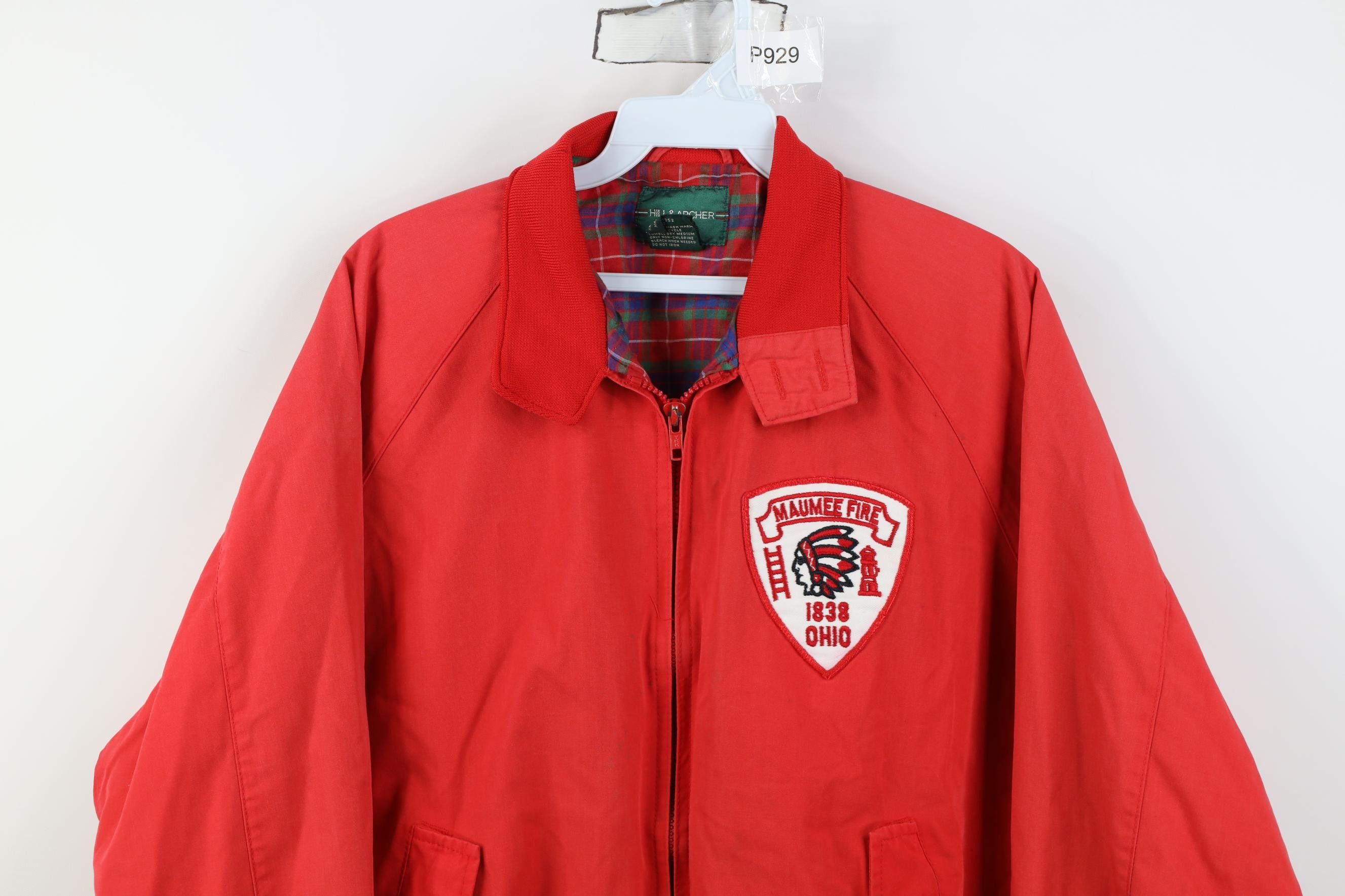 Vintage Vintage 70s 80s Fire Department Cafe Racer Bomber Jacket Red Size US L / EU 52-54 / 3 - 2 Thumbnail