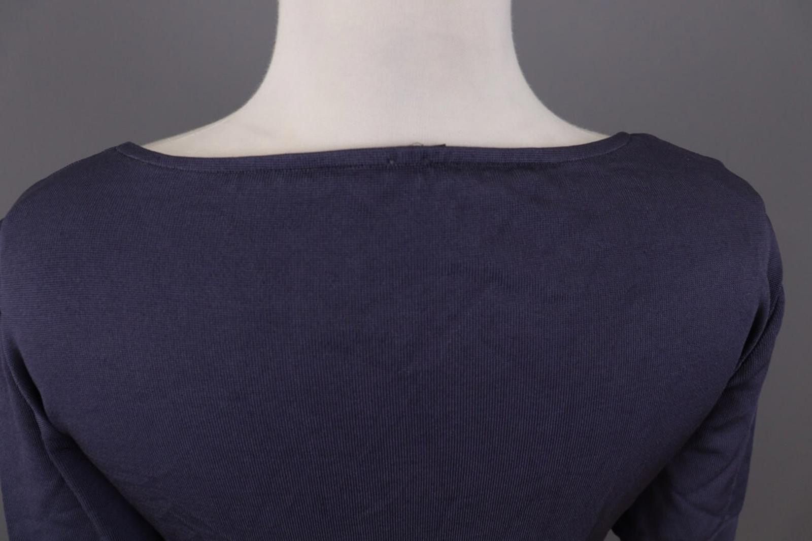 Wolford Wolford Blue Short Sleeve Stretch Top Shirt Size L Size L / US 10 / IT 46 - 11 Thumbnail