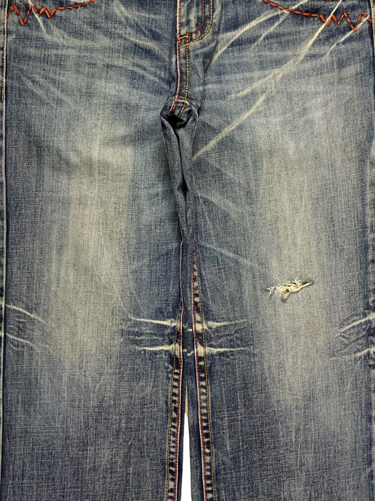 JNCO × Japanese Brand Vintage Japanese Brand Bleached Distressed Baggy Jeans Size 33" - 5 Thumbnail