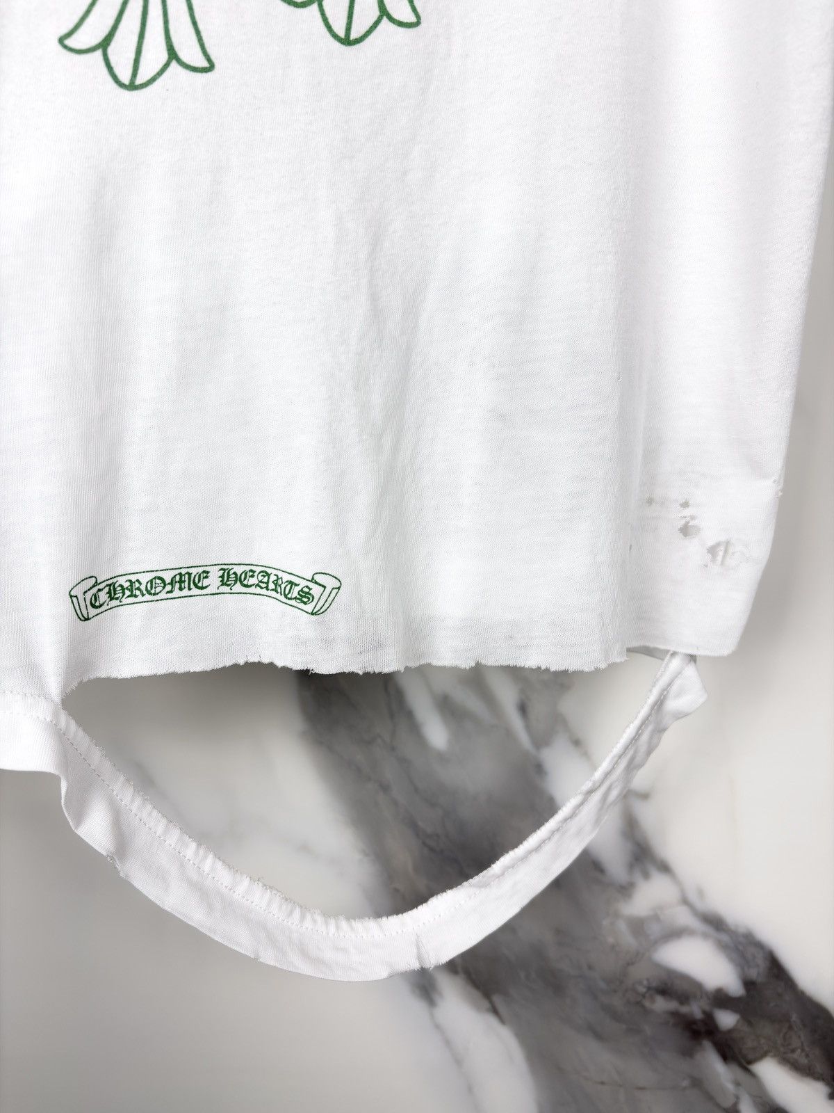 Chrome Hearts Chrome Hearts Thrashed Gradient Green Cemetery Cross Tshirt Size US XS / EU 42 / 0 - 4 Thumbnail