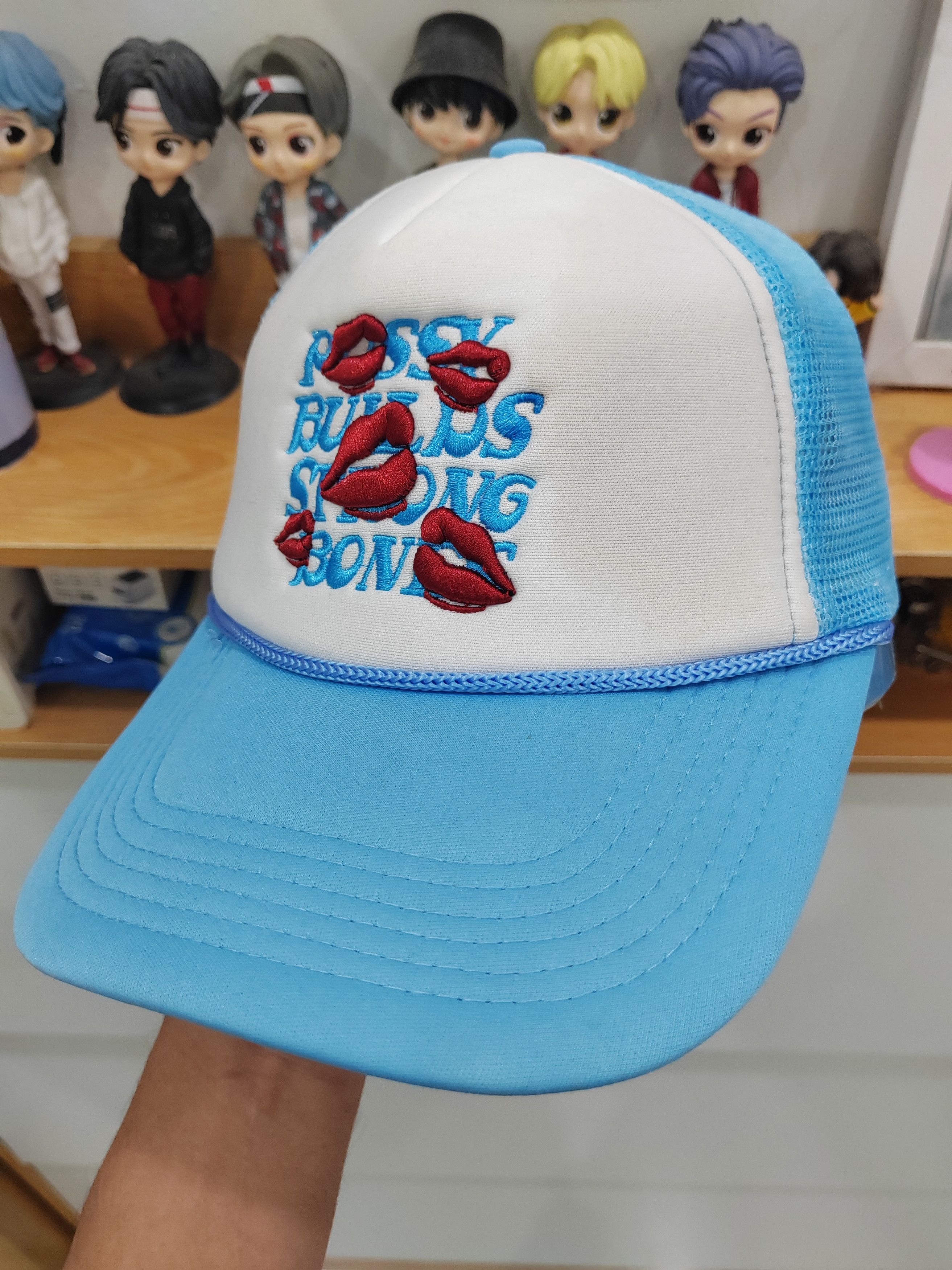 Japanese Brand Vintage Pus$y Build Strong Bones Trucker Hat Cap Size ONE SIZE - 4 Thumbnail