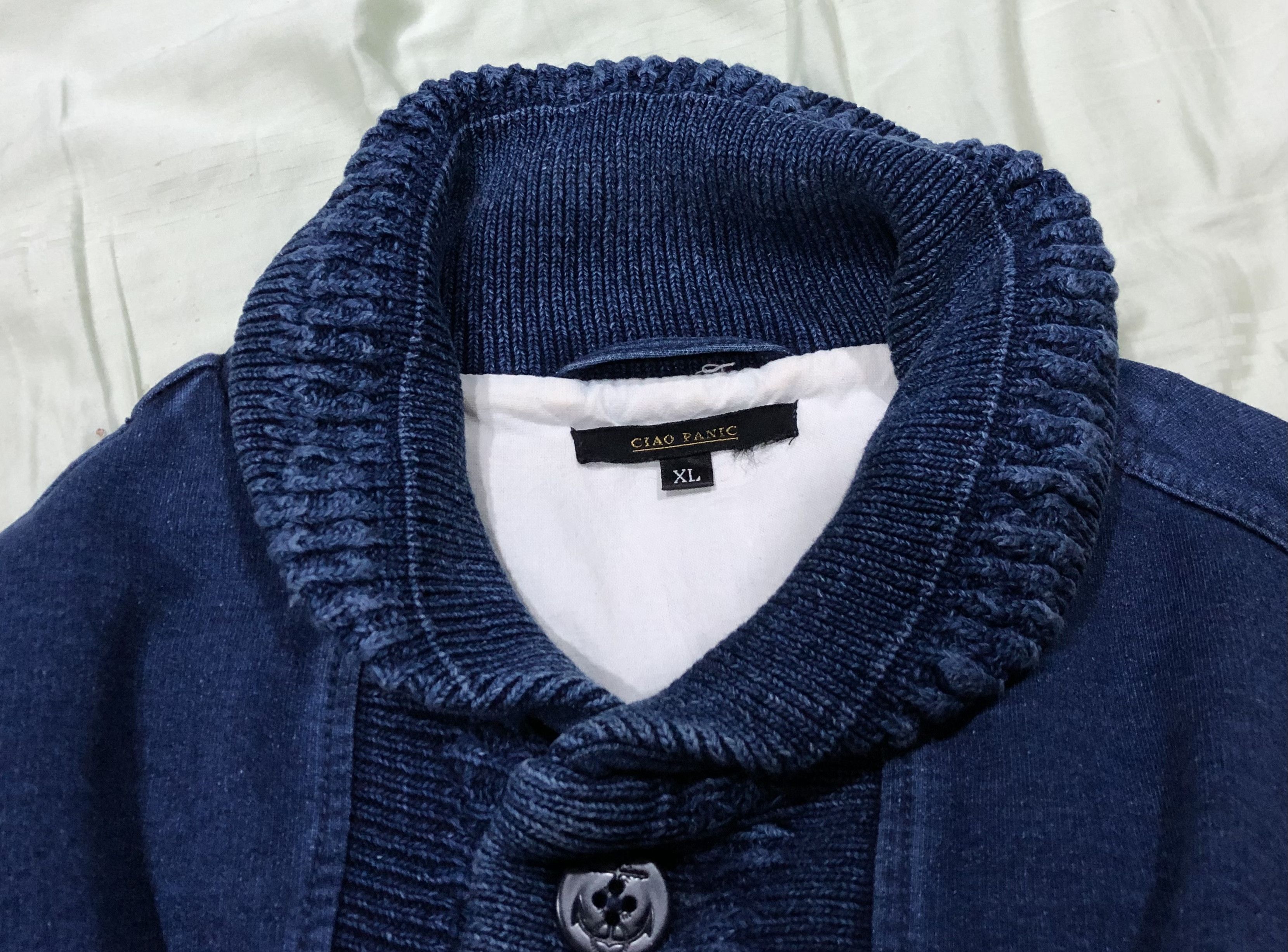 Kapital Ciaopanic Usn Shawl Collar Indigo Cardigan Jacket Size US XL / EU 56 / 4 - 9 Thumbnail