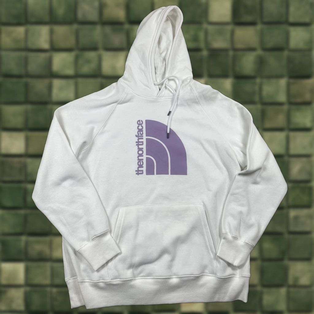 The North Face The North Face Hoodie Sweatshirt Womens XL White Adult Regular Hooded Pullover Fleece Logo Embroidered Pockets Size XL / US 12-14 / IT 48-50 - 1 Thumbnail