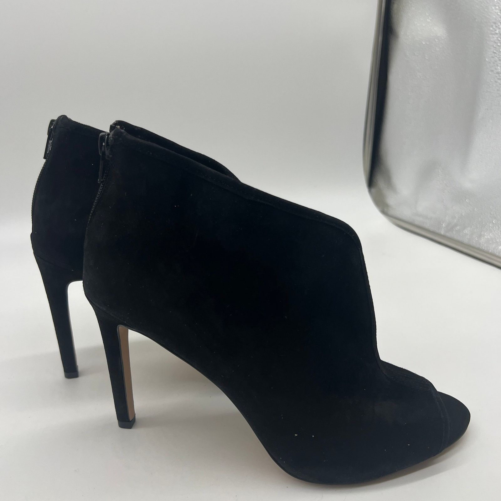Other G.I.L.I. Peep Toe Zip Back Suede Booties Size 11 M Size US 11 / IT 41 - 8 Thumbnail