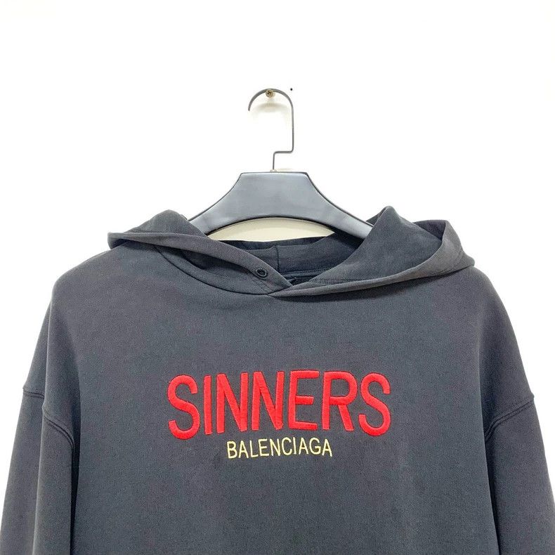 Balenciaga Balenciaga Black Sinner Hoodie Size US M / EU 48-50 / 2 - 3 Thumbnail