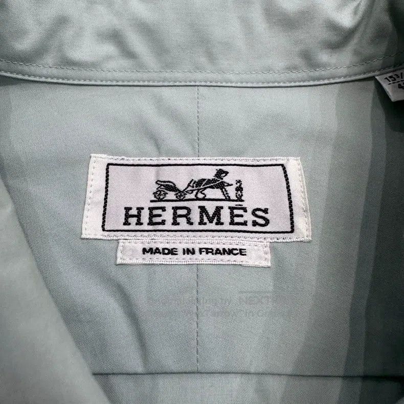 Hermes Hermes size 40 Pocket mint green shirt Size US XXS / EU 40 - 2 Thumbnail