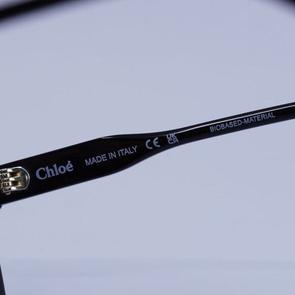 Chloe Chloe CH0084OA 001 Eyeglasses Black 55mm Square Frame Size ONE SIZE - 7 Thumbnail