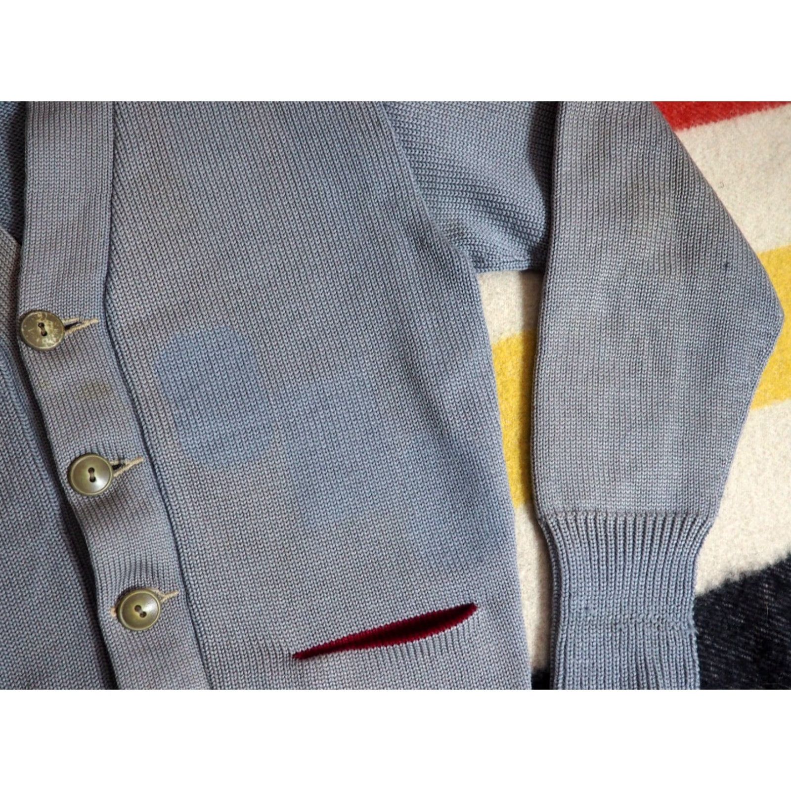 Vintage VTG Kandel Woolen Mills Oregon Blue Distress Faded Wool Letterman Sweater S Size US S / EU 44-46 / 1 - 5 Thumbnail