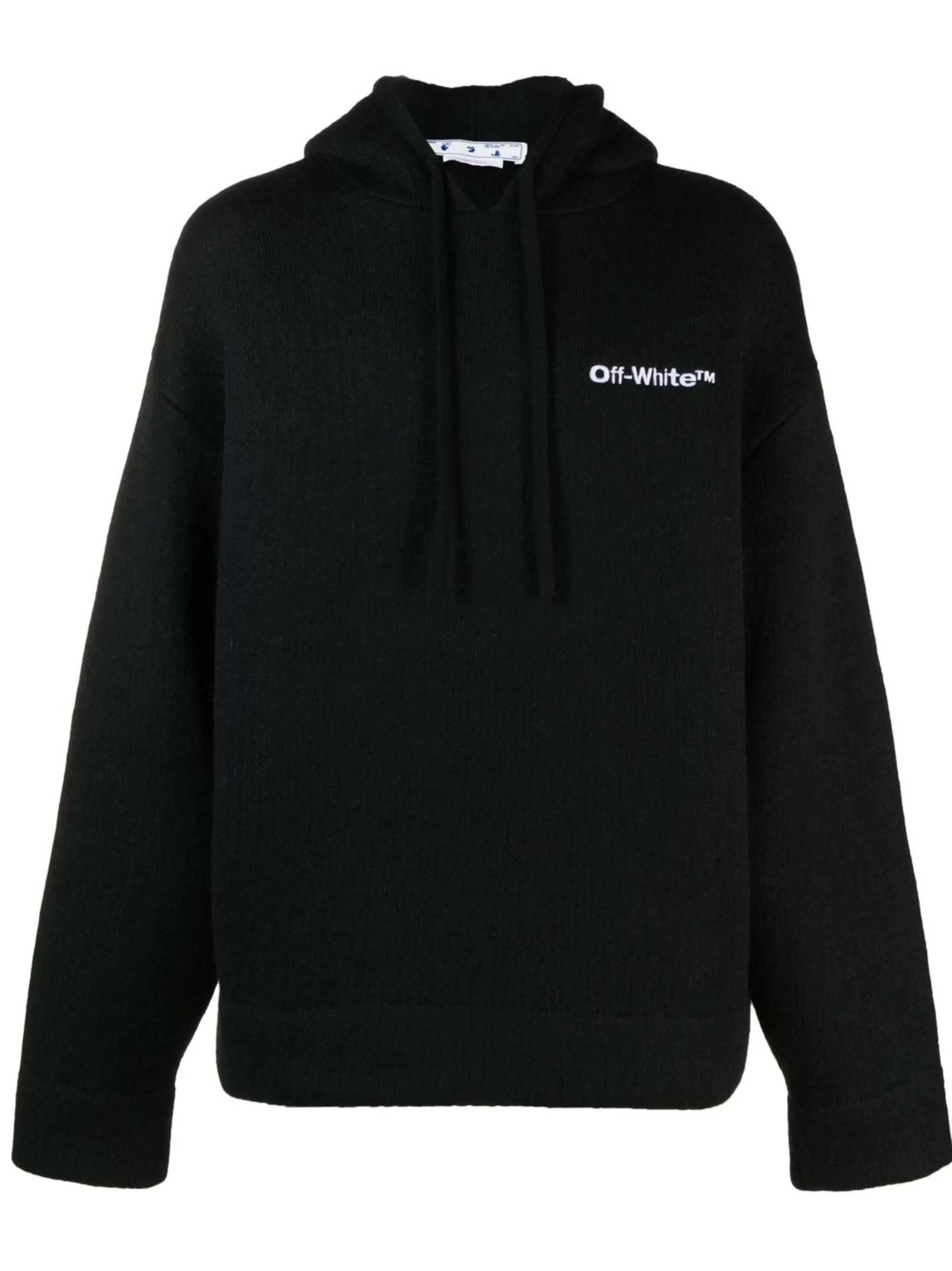 Off-White o1y0325 Logo Hooded Sweater in Black Size US S / EU 44-46 / 1 - 1 Thumbnail