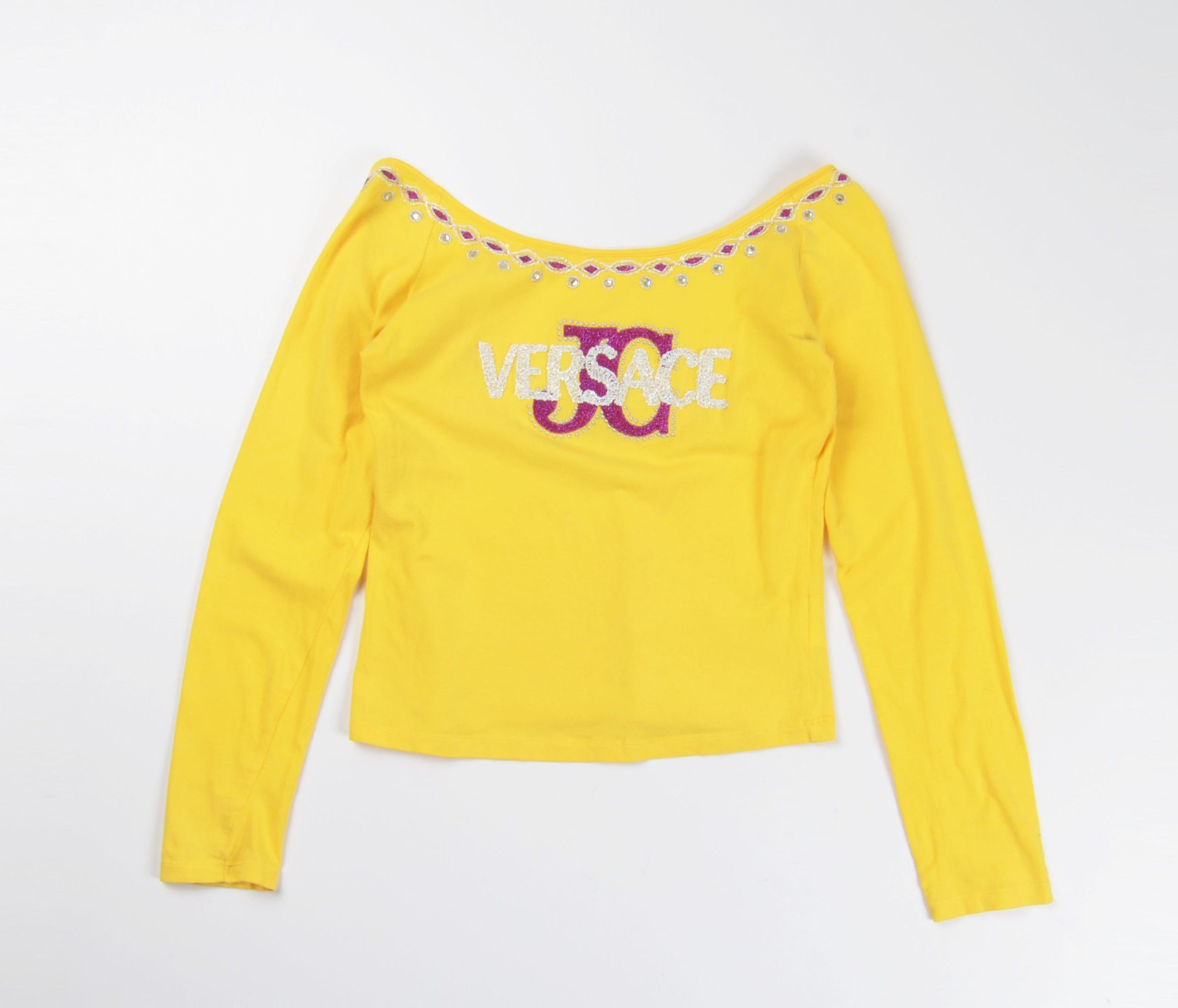 Versace Jeans Couture Vintage Versace Jeans Couture Y2K Logo Embroidered Top Size M / US 6-8 / IT 42-44 - 3 Thumbnail